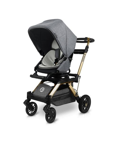 G5 Stroller: Gold | Mélange Grey