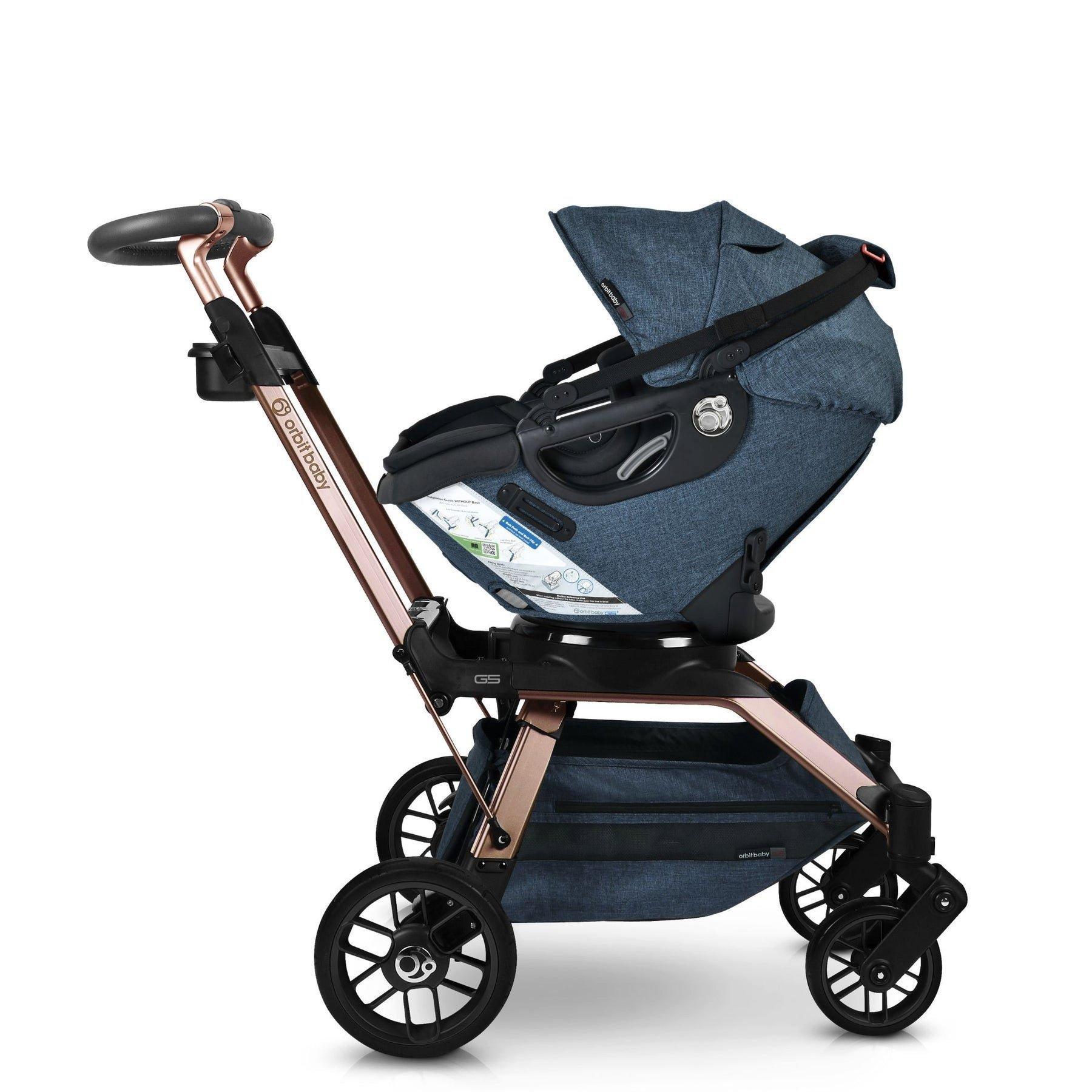 Stroll, Lounge & Ride Travel System: Rose Gold | Mélange Navy image number 2