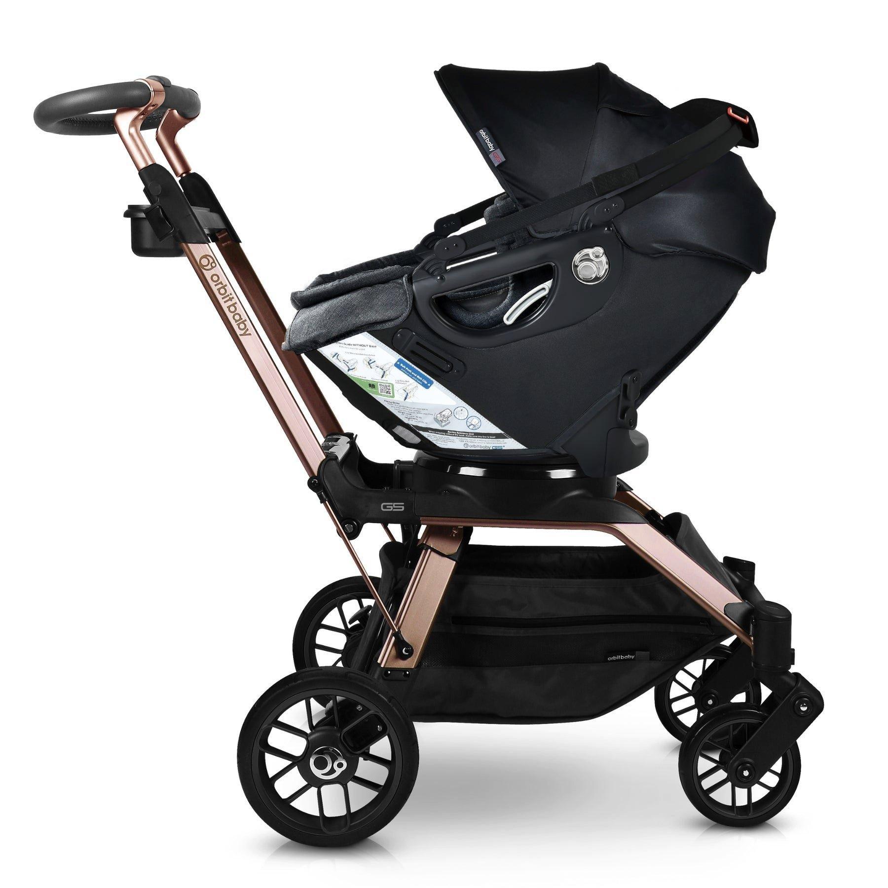 Stroll & Ride Travel System:  Rose Gold | Black Merino image number 2