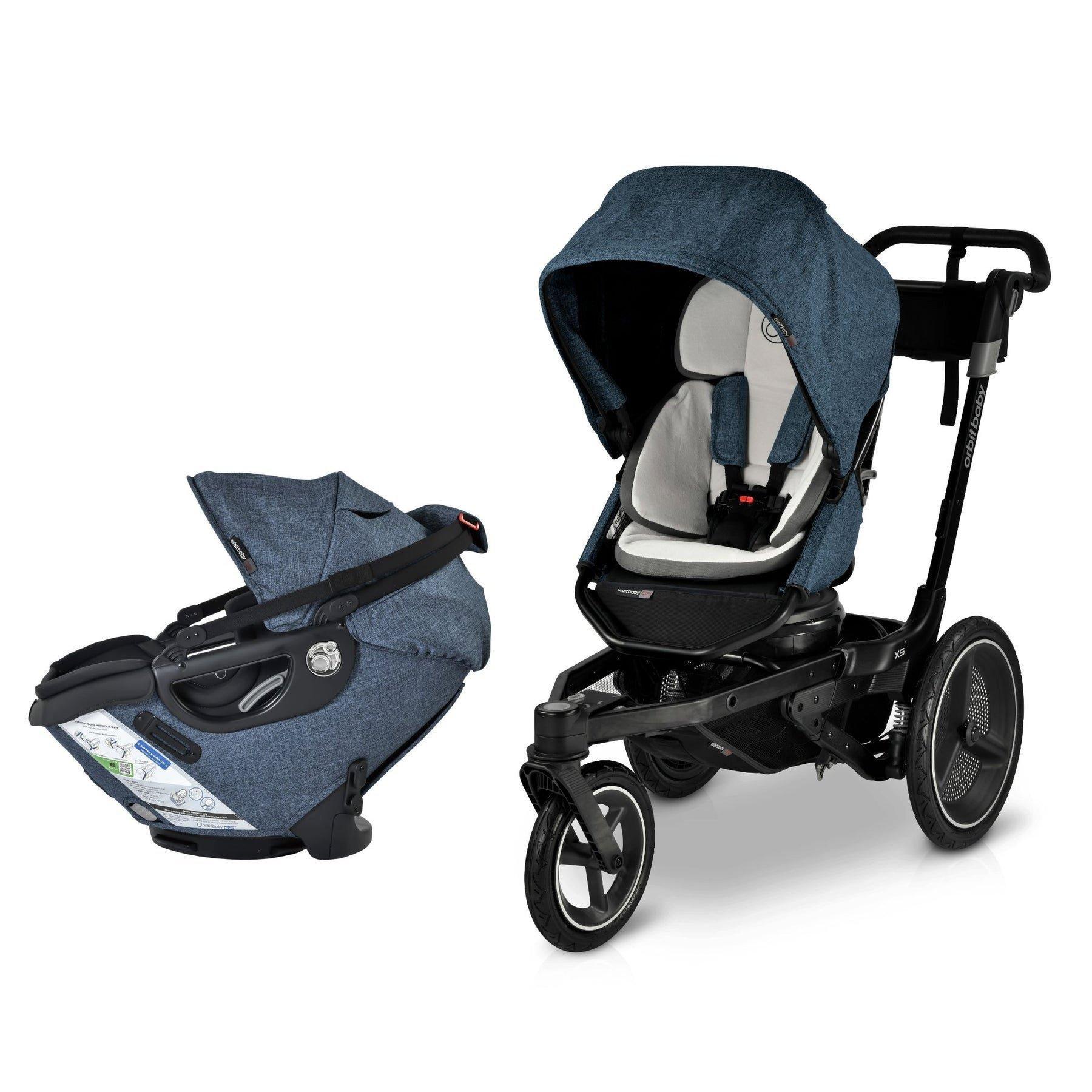 Jog & Ride Travel System: Black | Mélange Navy