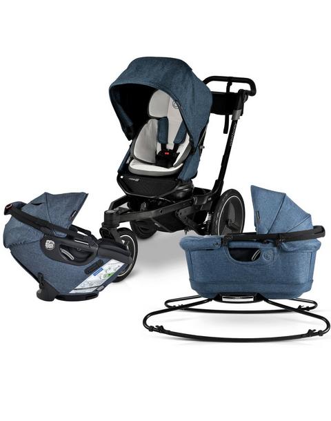 Jog, Lounge & Ride Travel System: Black | Mélange Navy