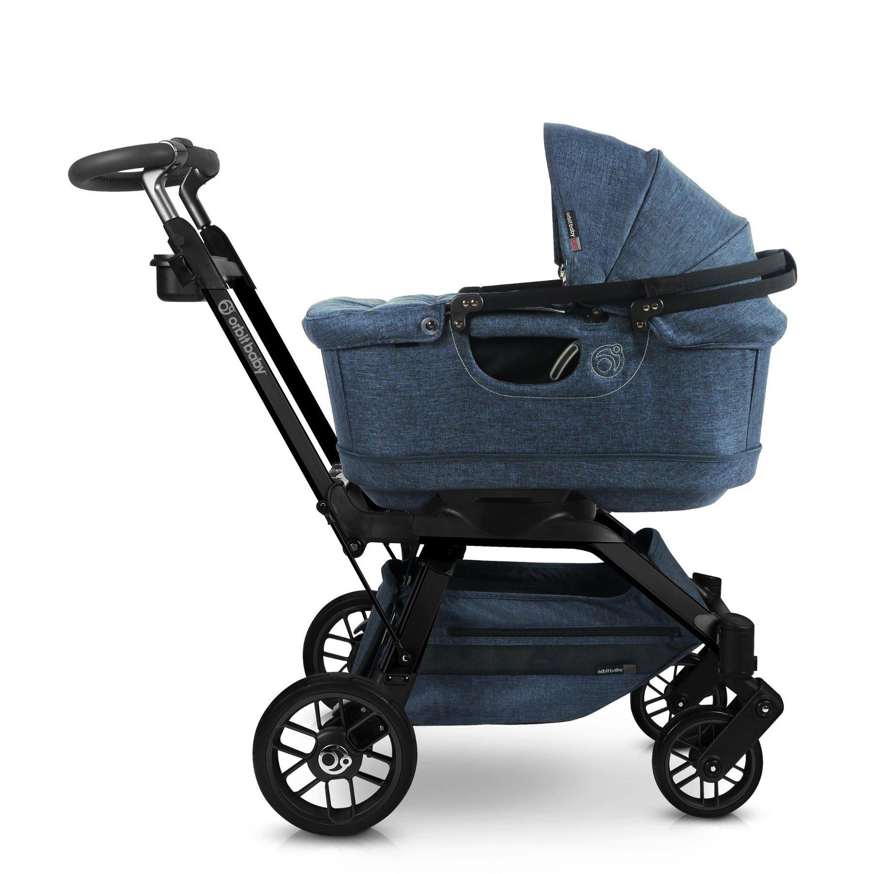 Stroll & Lounge Travel System: Black | Mélange Navy image number 2