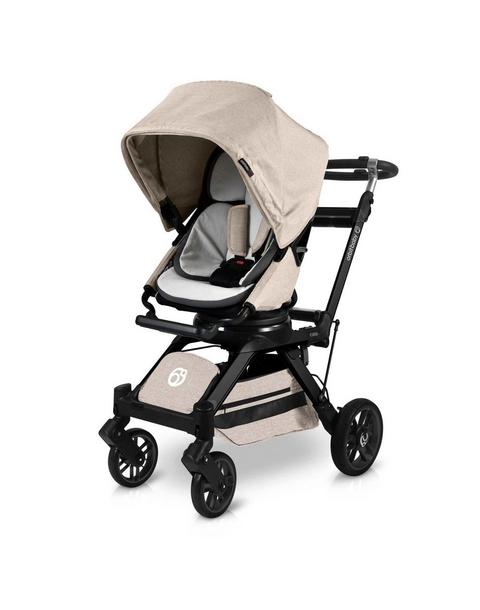 G5 Stroller: Black | Mélange Flax