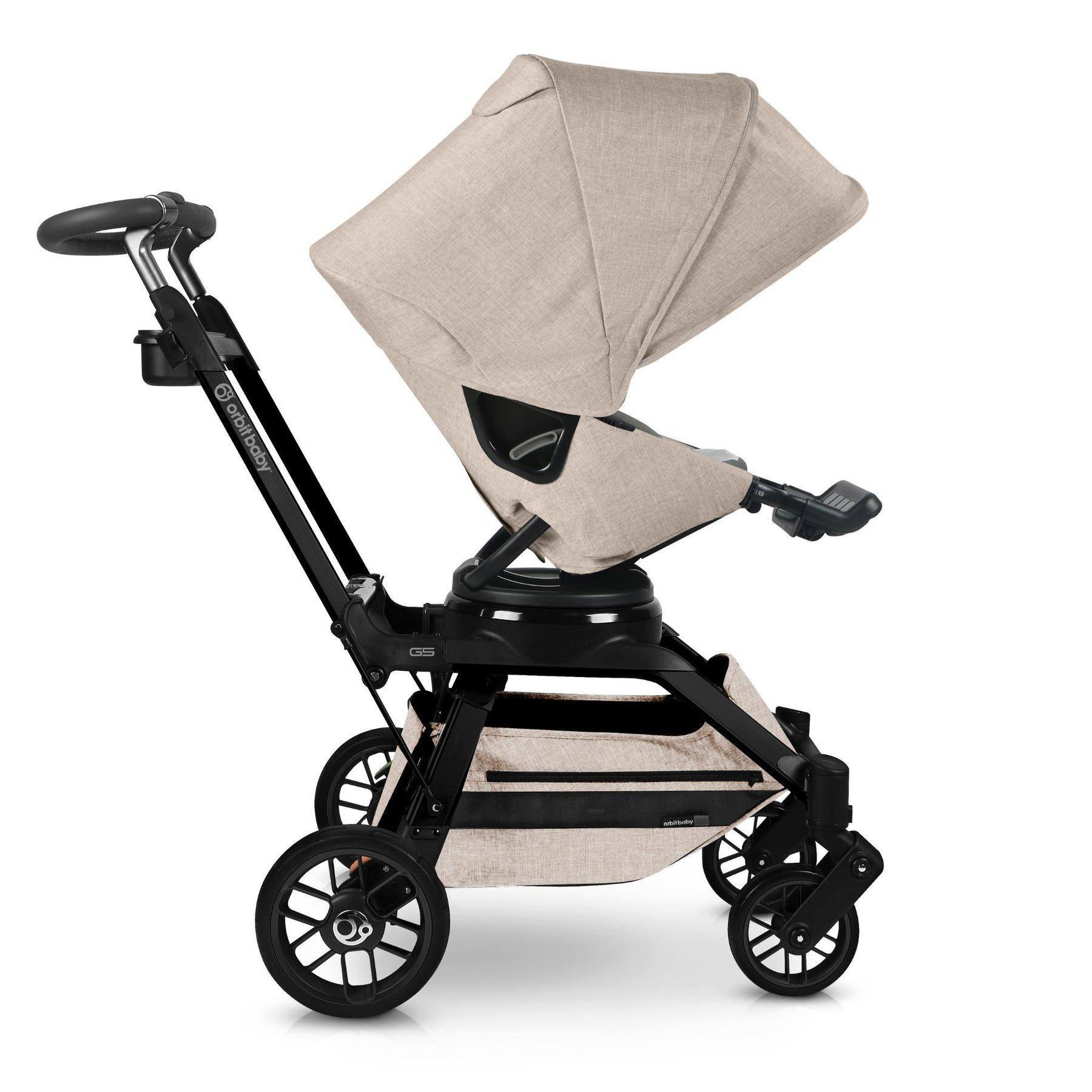 G5 Stroller: Black | Mélange Flax image number 1