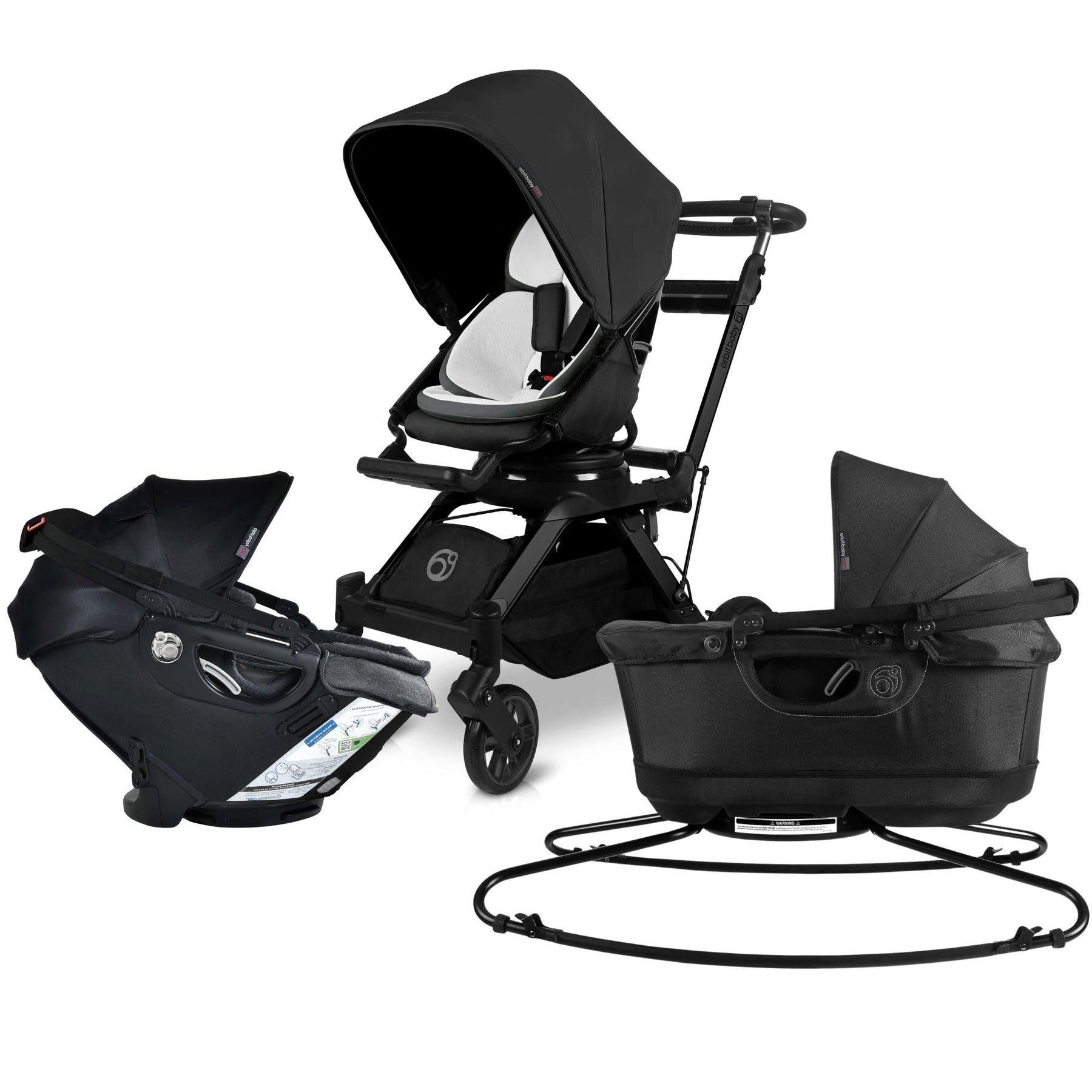Stroll, Lounge & Ride Travel System: Black | Black Merino