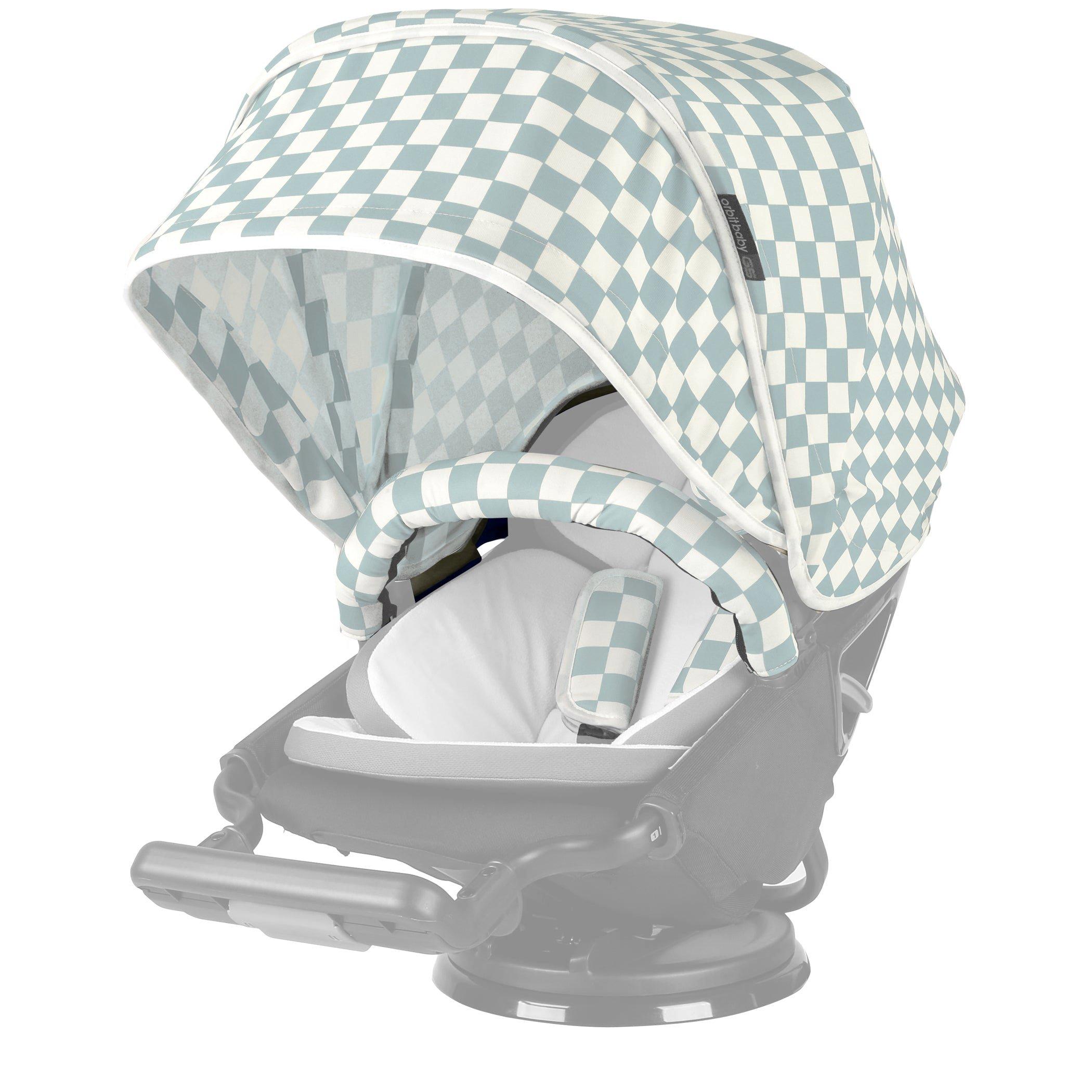 Stroller Canopy & Footmuff Bundle: Checkered Surf Spray image number 3