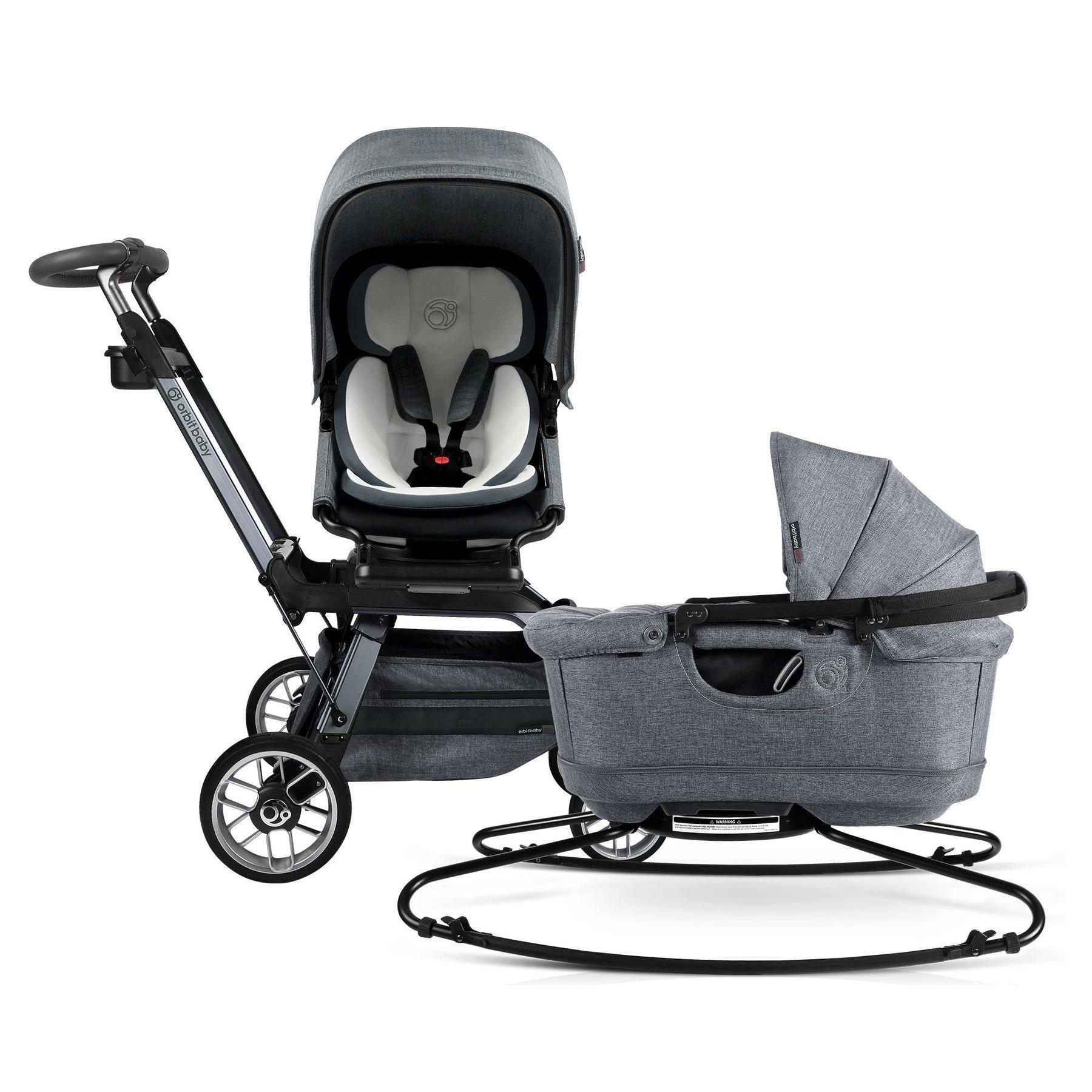 Stroll & Lounge Travel System: Titanium | Mélange Grey