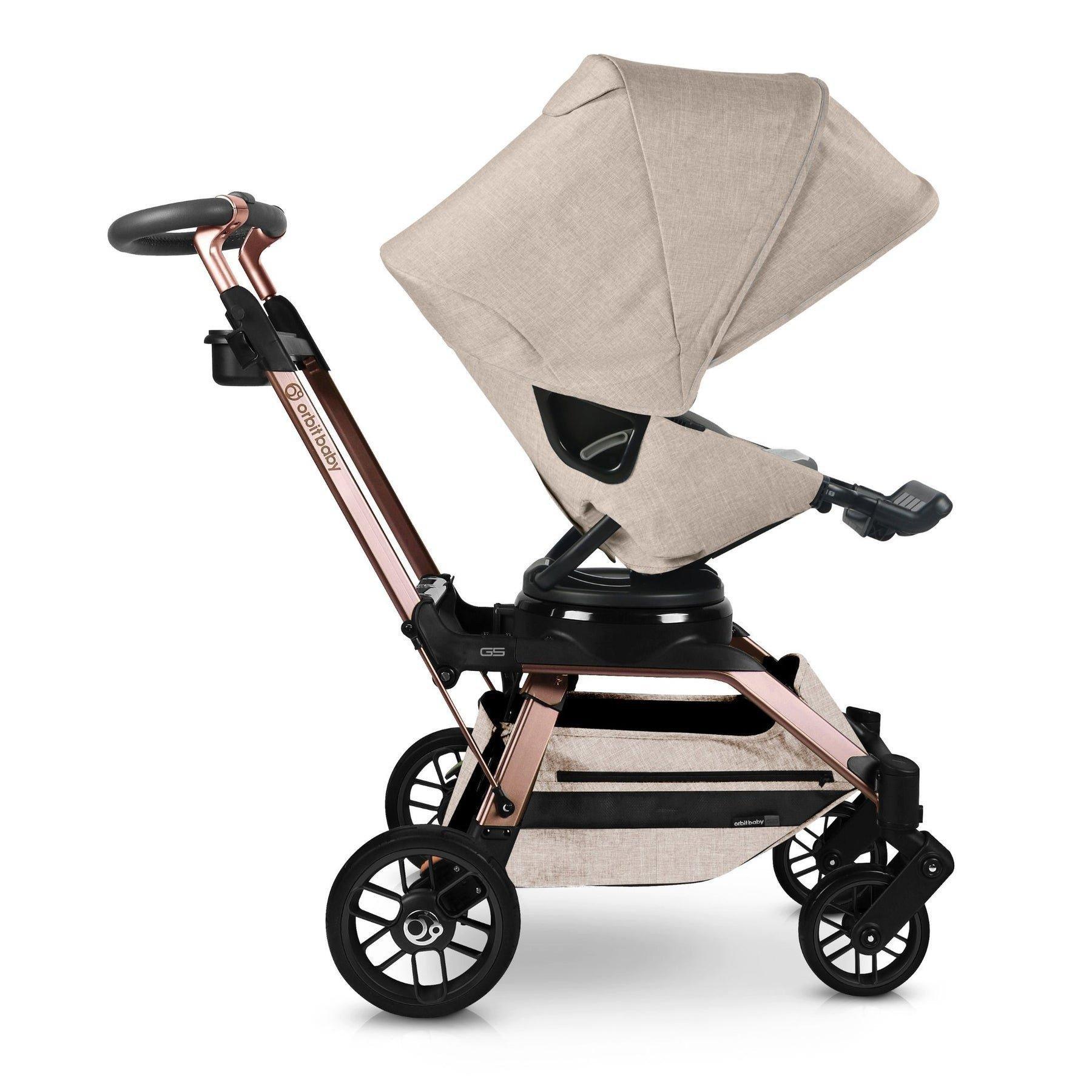 Stroll & Lounge Travel System: Rose Gold | Mélange Flax image number 1