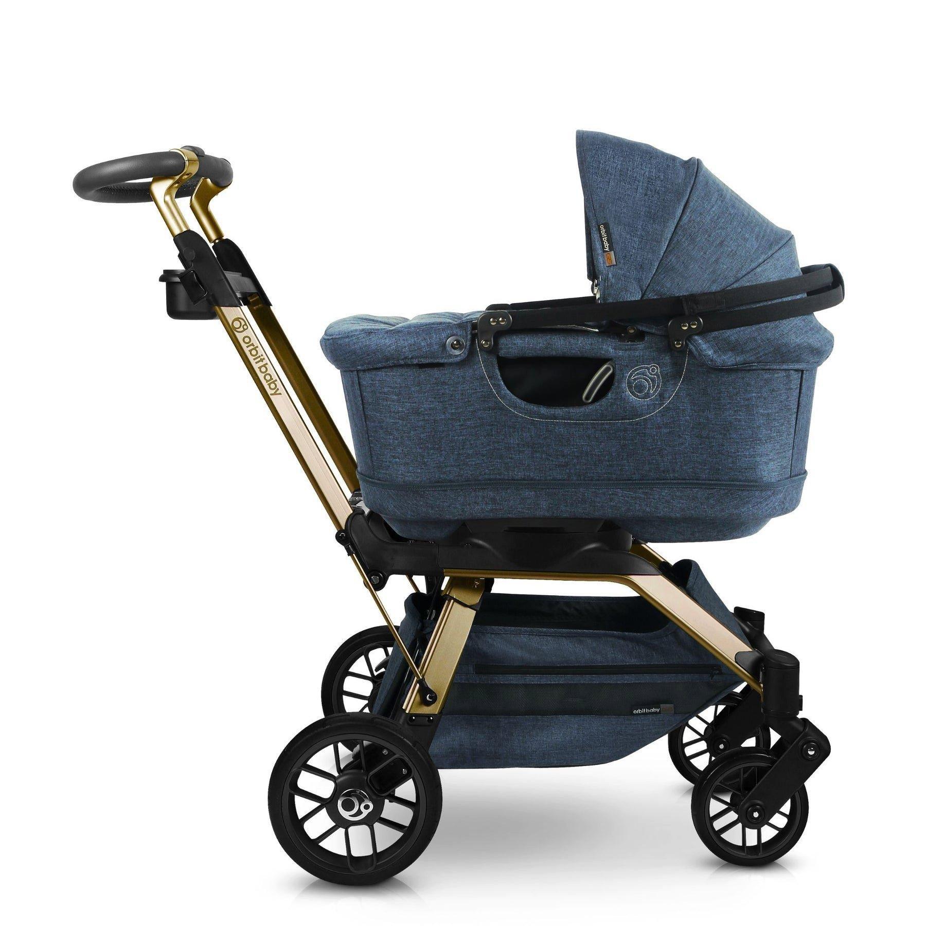 Stroll, Lounge & Ride Travel System: Gold | Mélange Navy image number 3