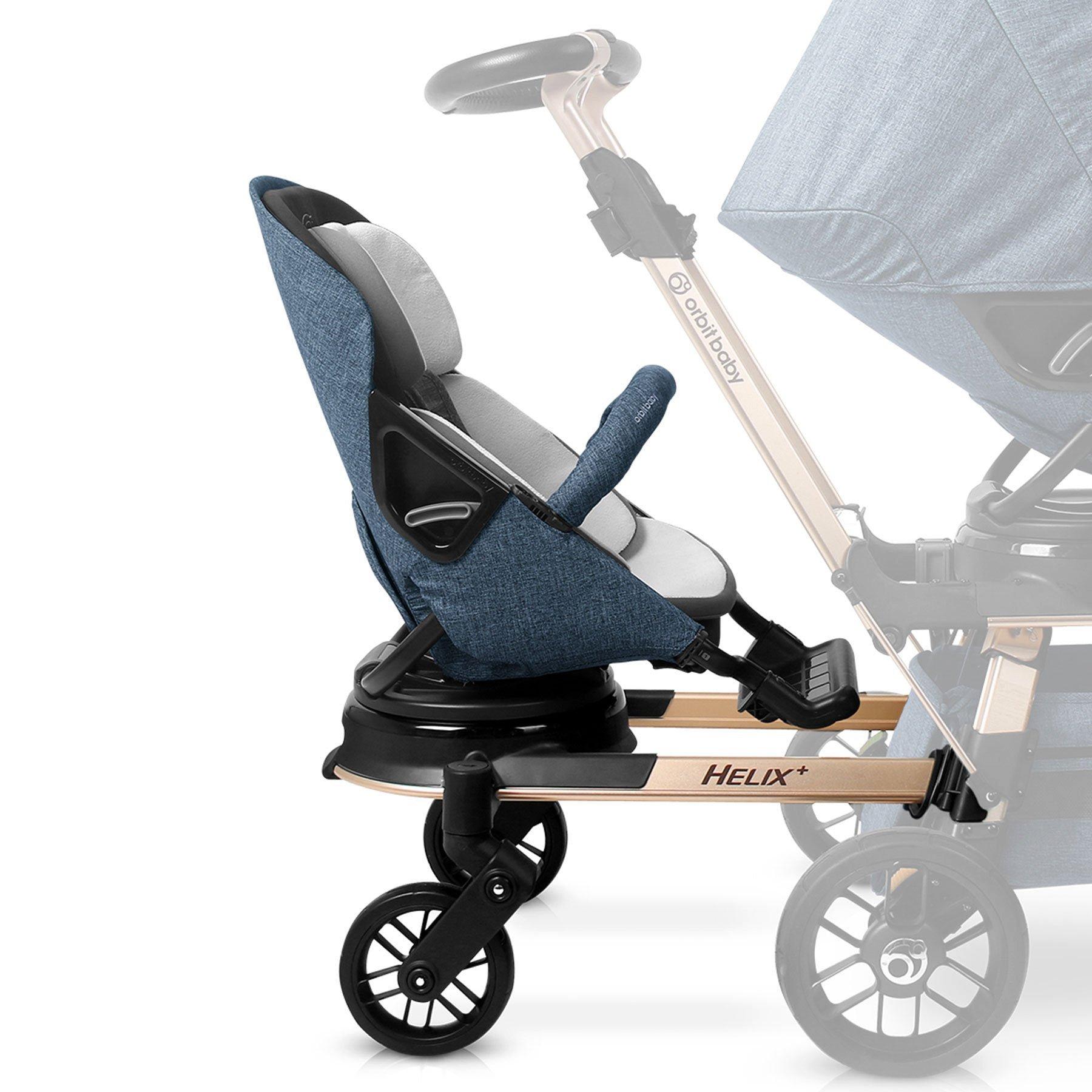 Helix+ & Stroller Seat: Gold | Mélange Navy