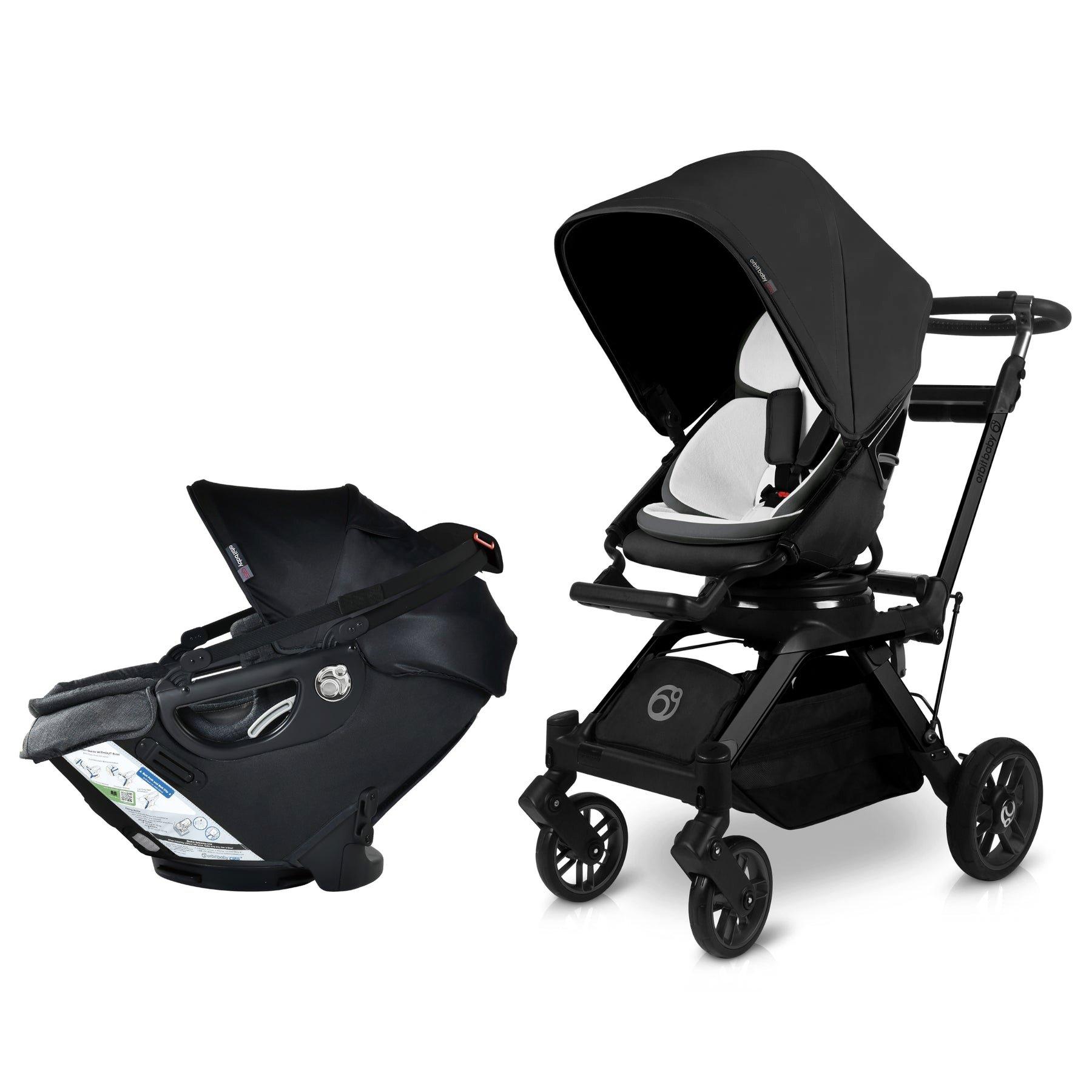 Stroll & Ride Travel System: Black | Black Merino