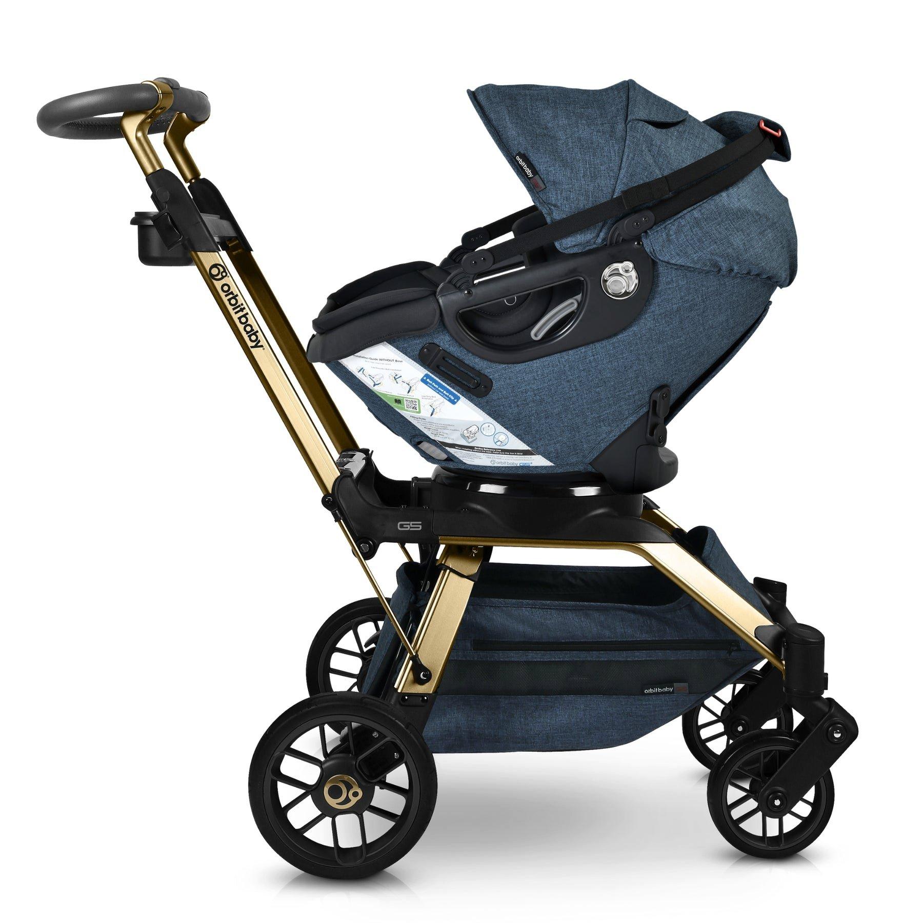 Stroll & Ride Travel System: Gold | Mélange Navy image number 2