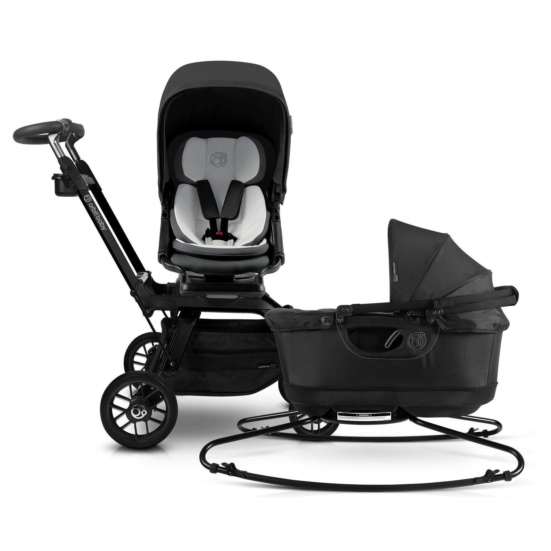 Stroll & Lounge Travel System: Black | Black