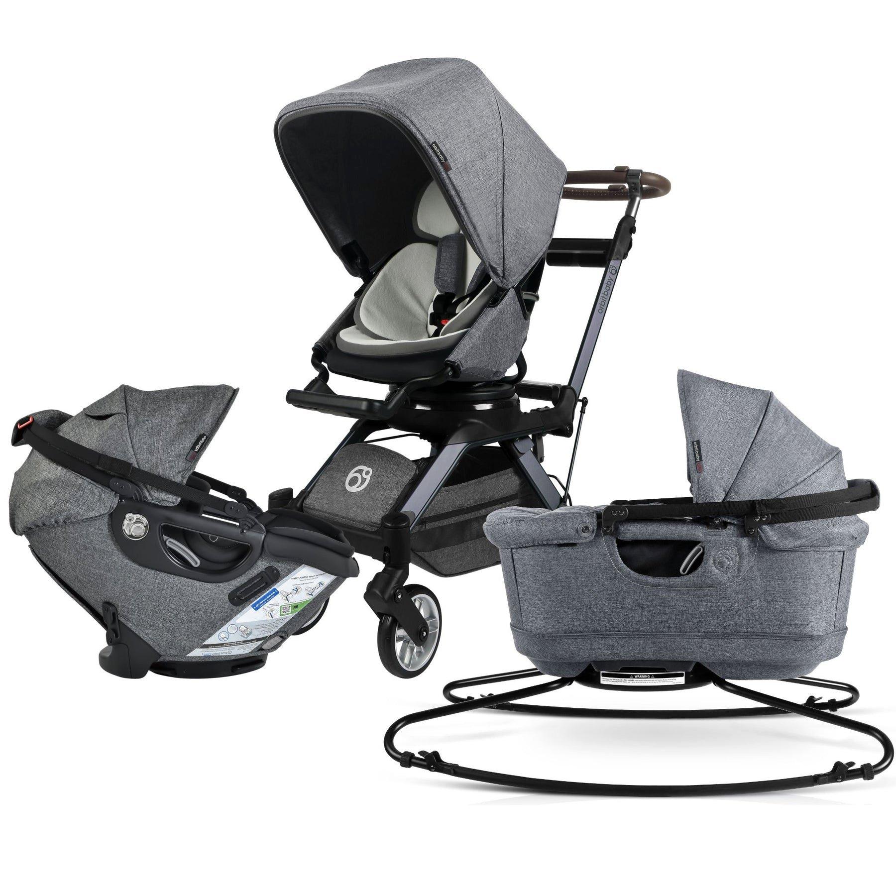 Stroll, Lounge & Ride Travel System: Titanium | Mélange Grey