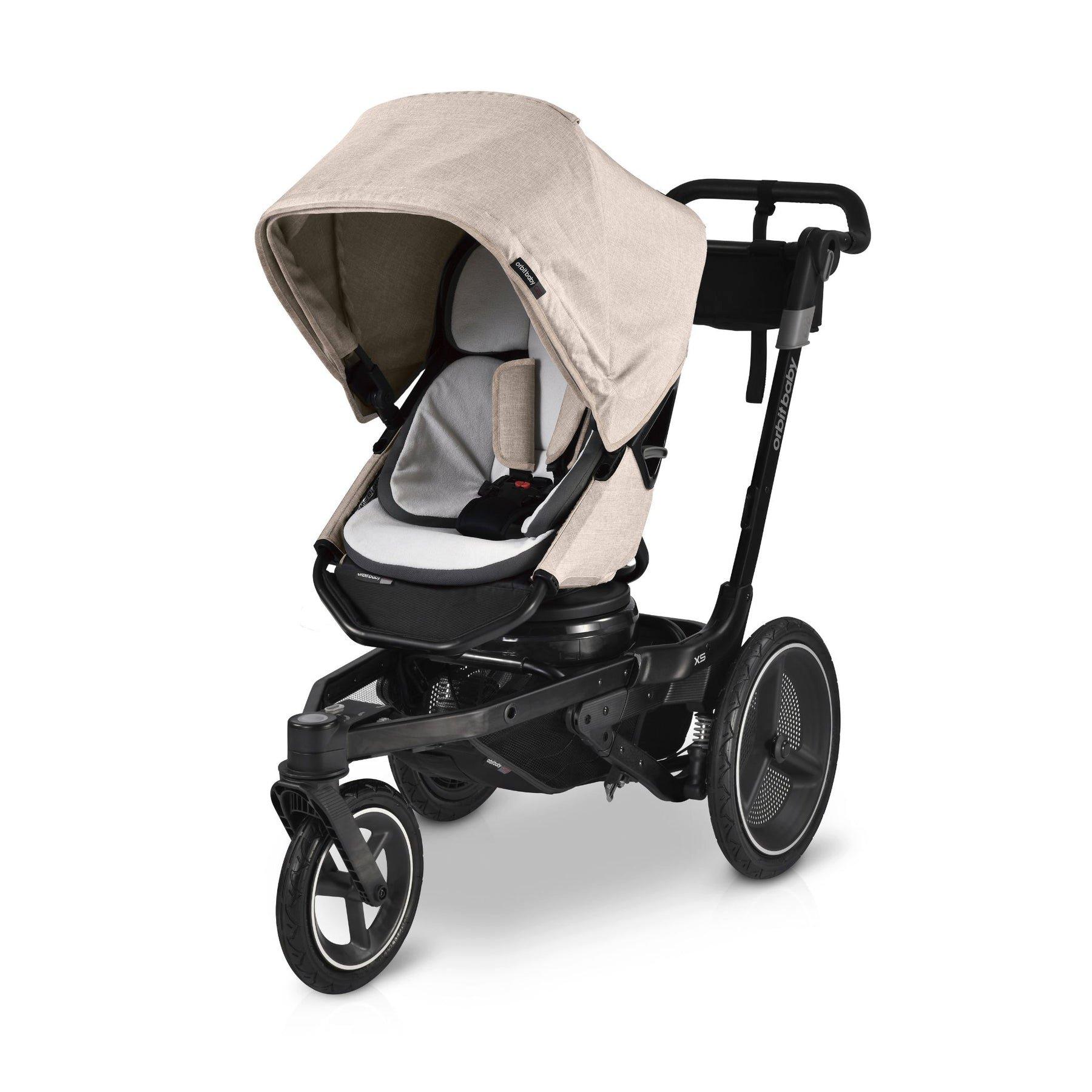 X5 Jogging Stroller: Black | Mélange Flax