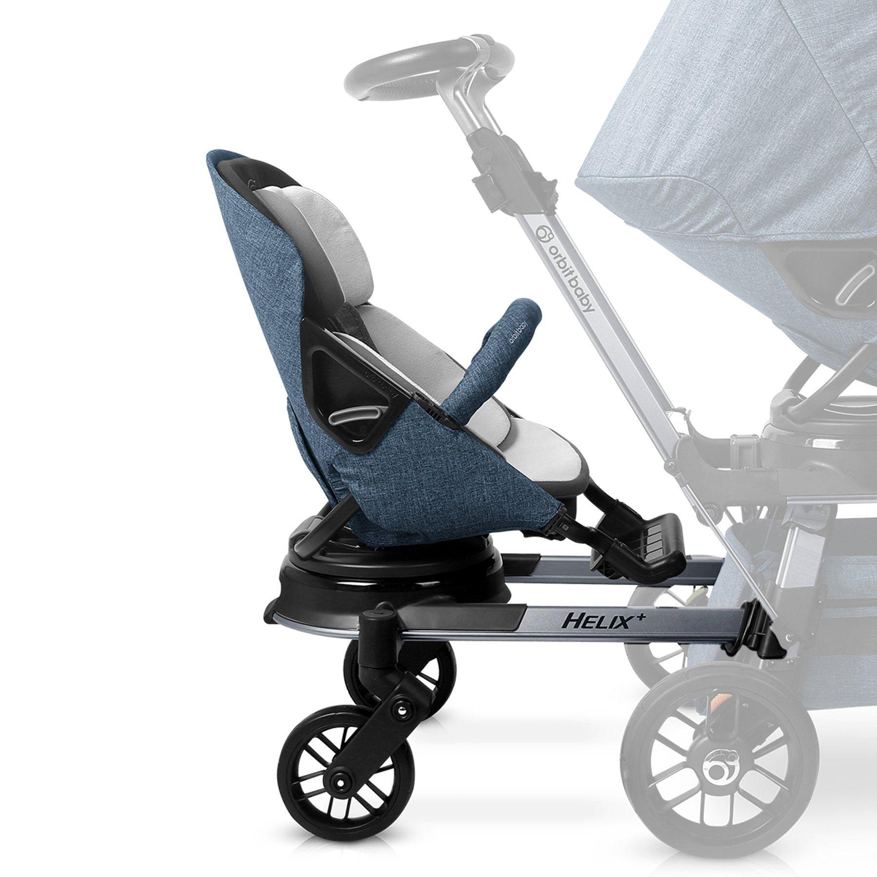 Helix+ & Stroller Seat: Titanium | Mélange Navy