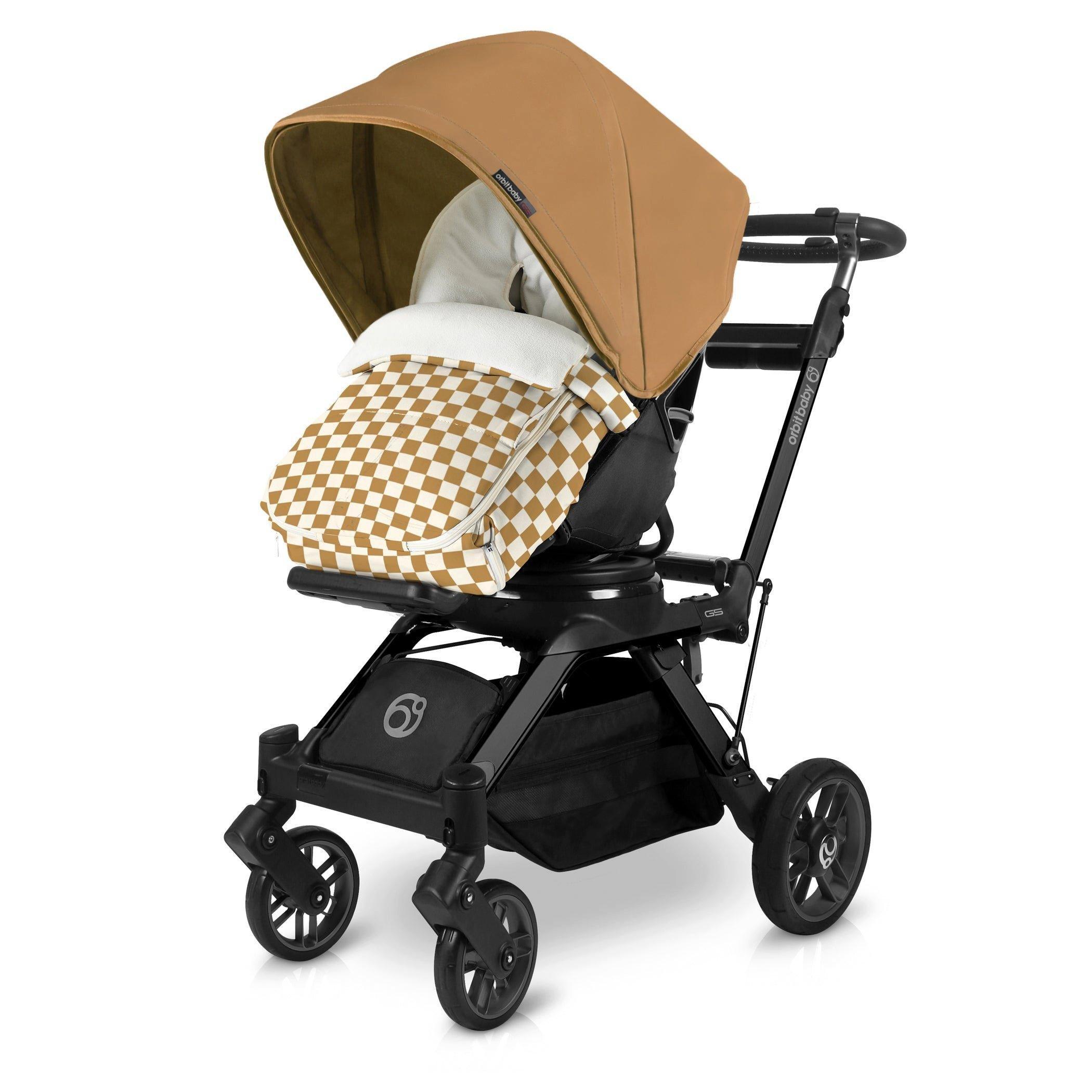 Stroller Canopy & Footmuff Bundle: Chestnut & Checkered