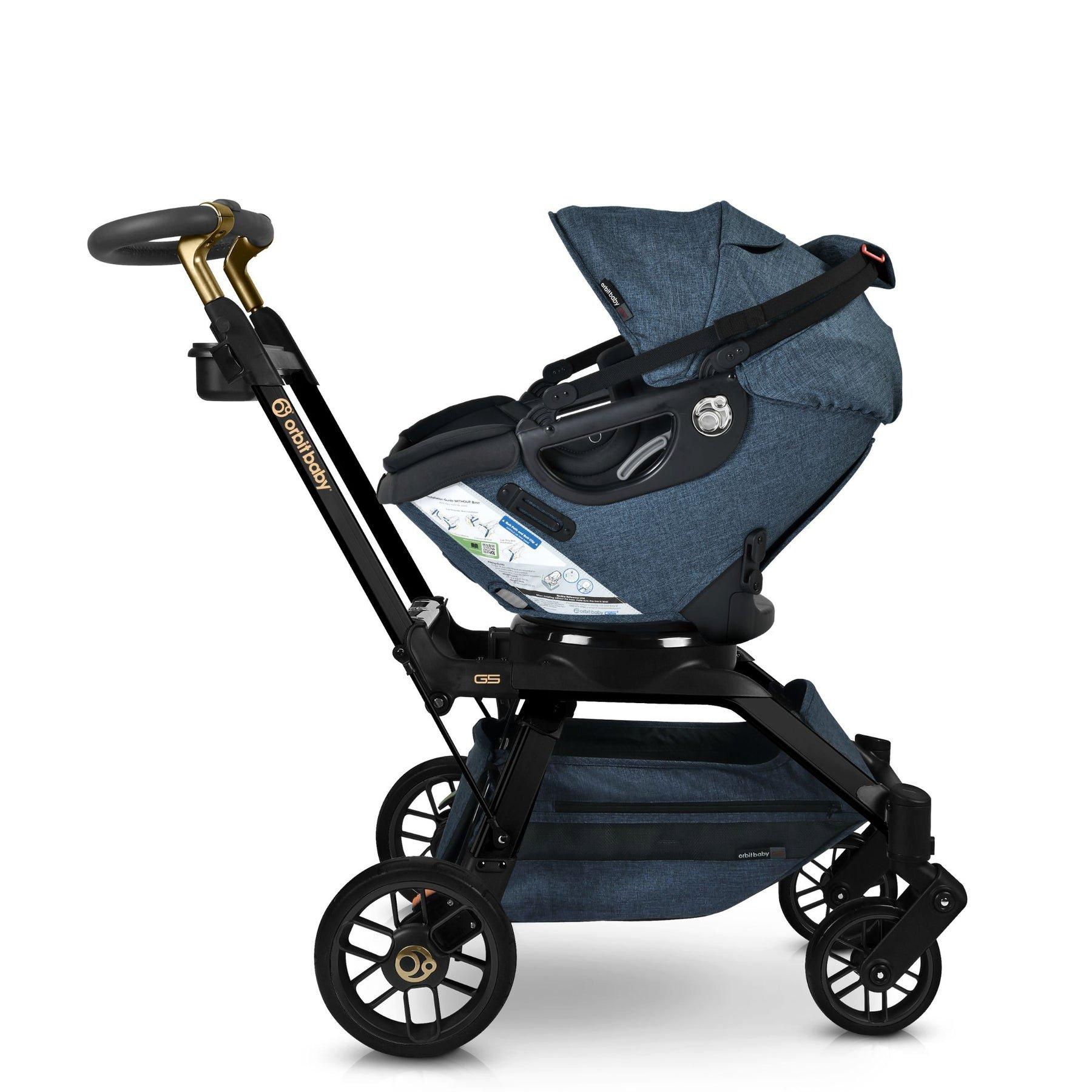 Stroll, Lounge & Ride Travel System: Black Luxe | M&eacute;lange Navy image number 2