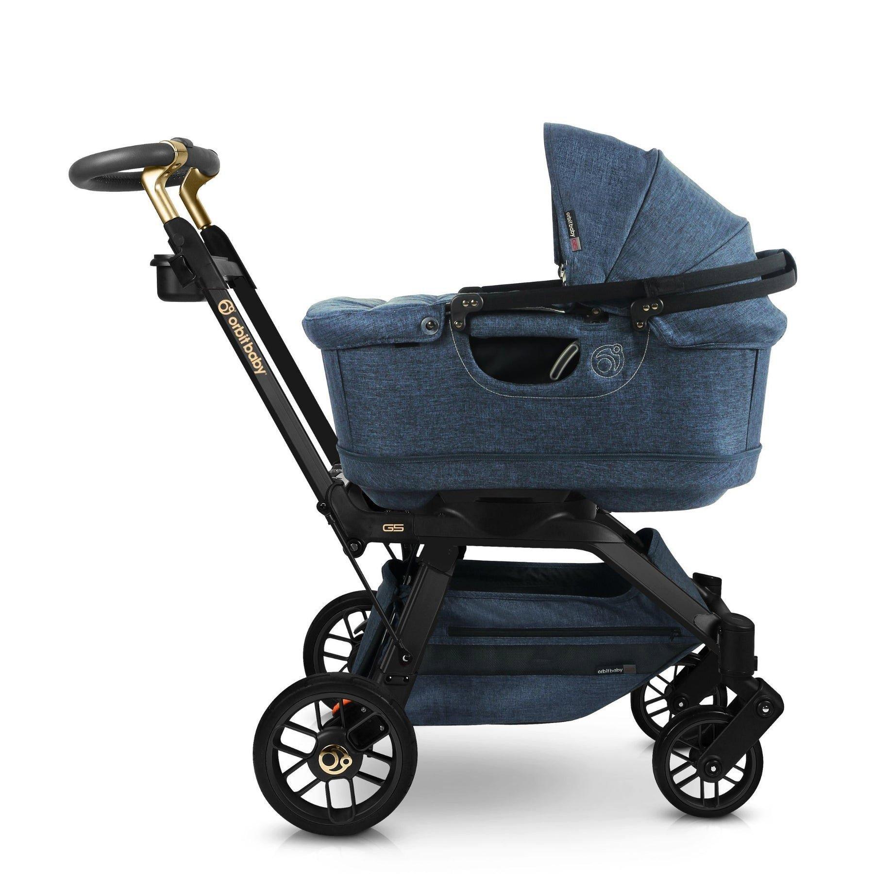 Stroll, Lounge & Ride Travel System: Black Luxe | M&eacute;lange Navy image number 3