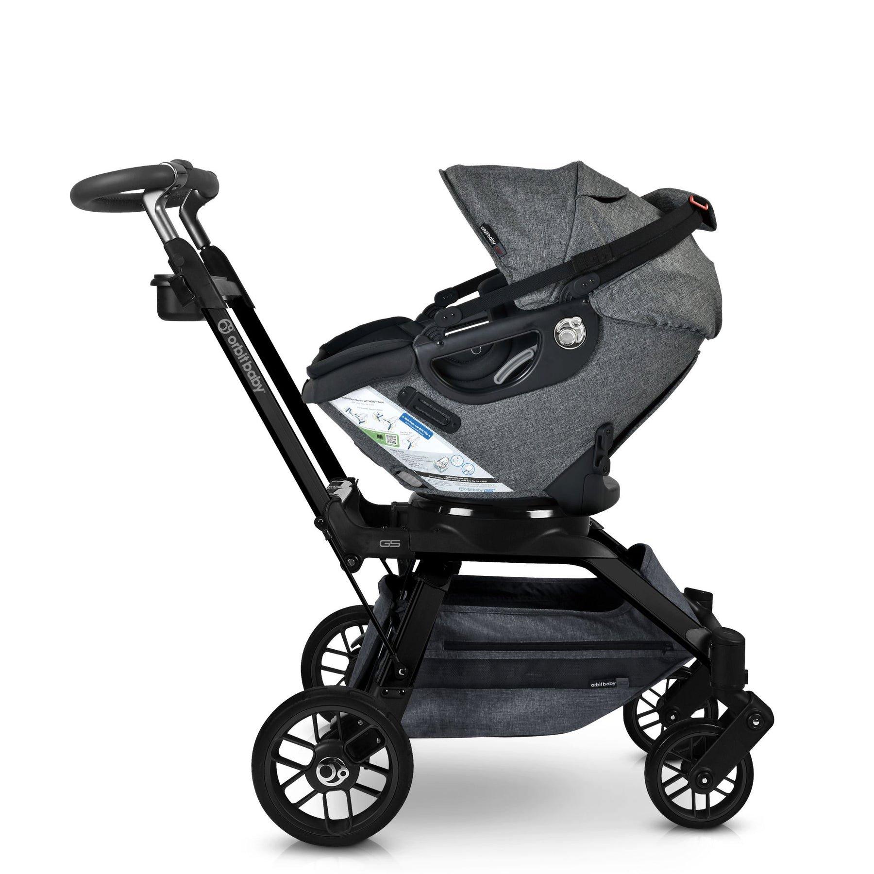 Stroll, Lounge & Ride Travel System: Black | Mélange Grey image number 2