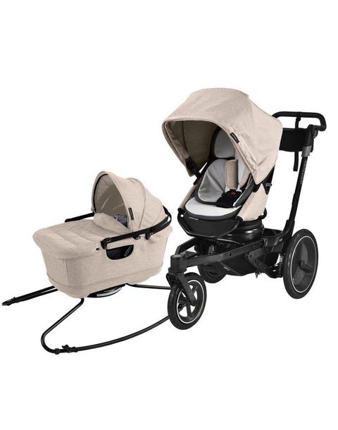 Jog & Lounge Travel System: Black | Mélange Flax