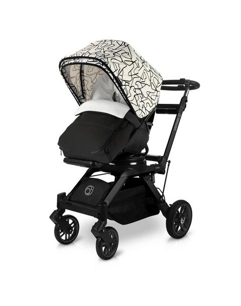 Stroller Canopy & Footmuff Bundle: Squiggle & Black