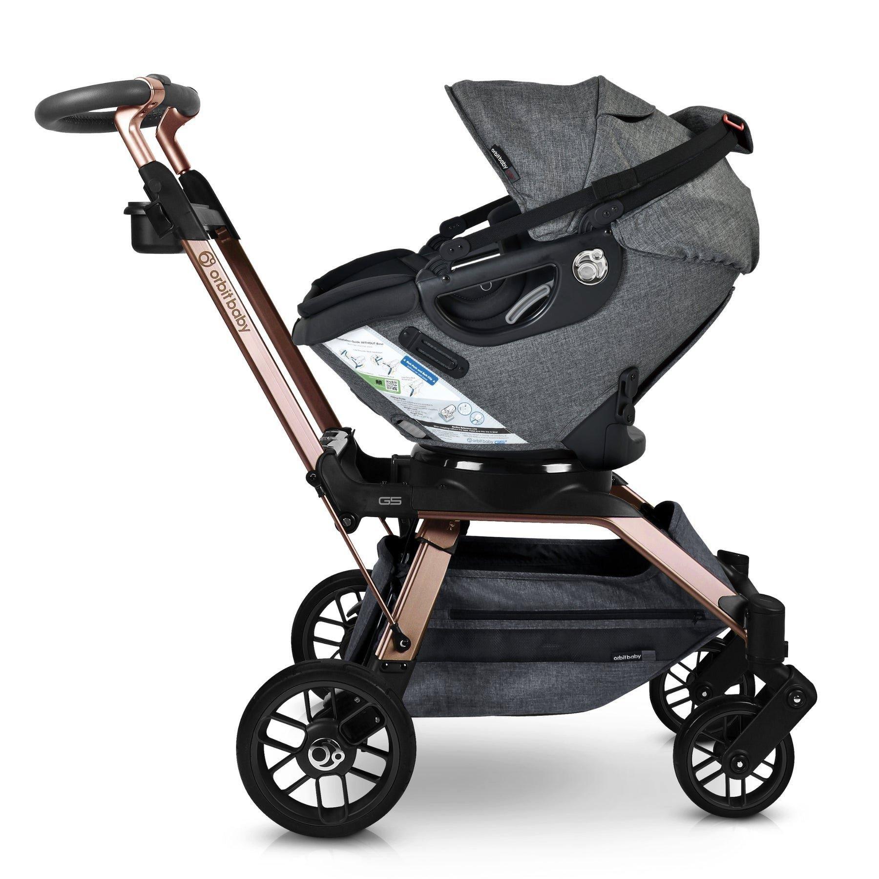 Stroll & Ride Travel System: Rose Gold | Mélange Grey image number 2