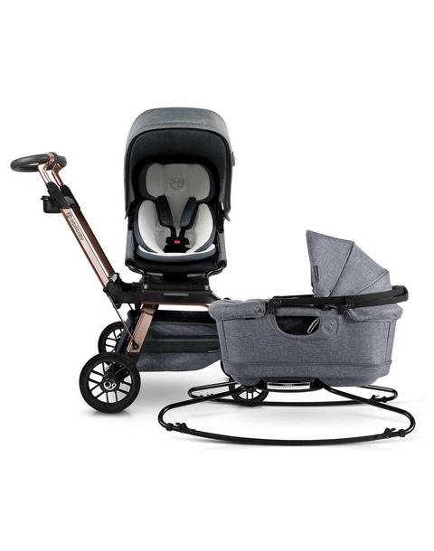 Stroll & Lounge Travel System: Rose Gold | Mélange Grey