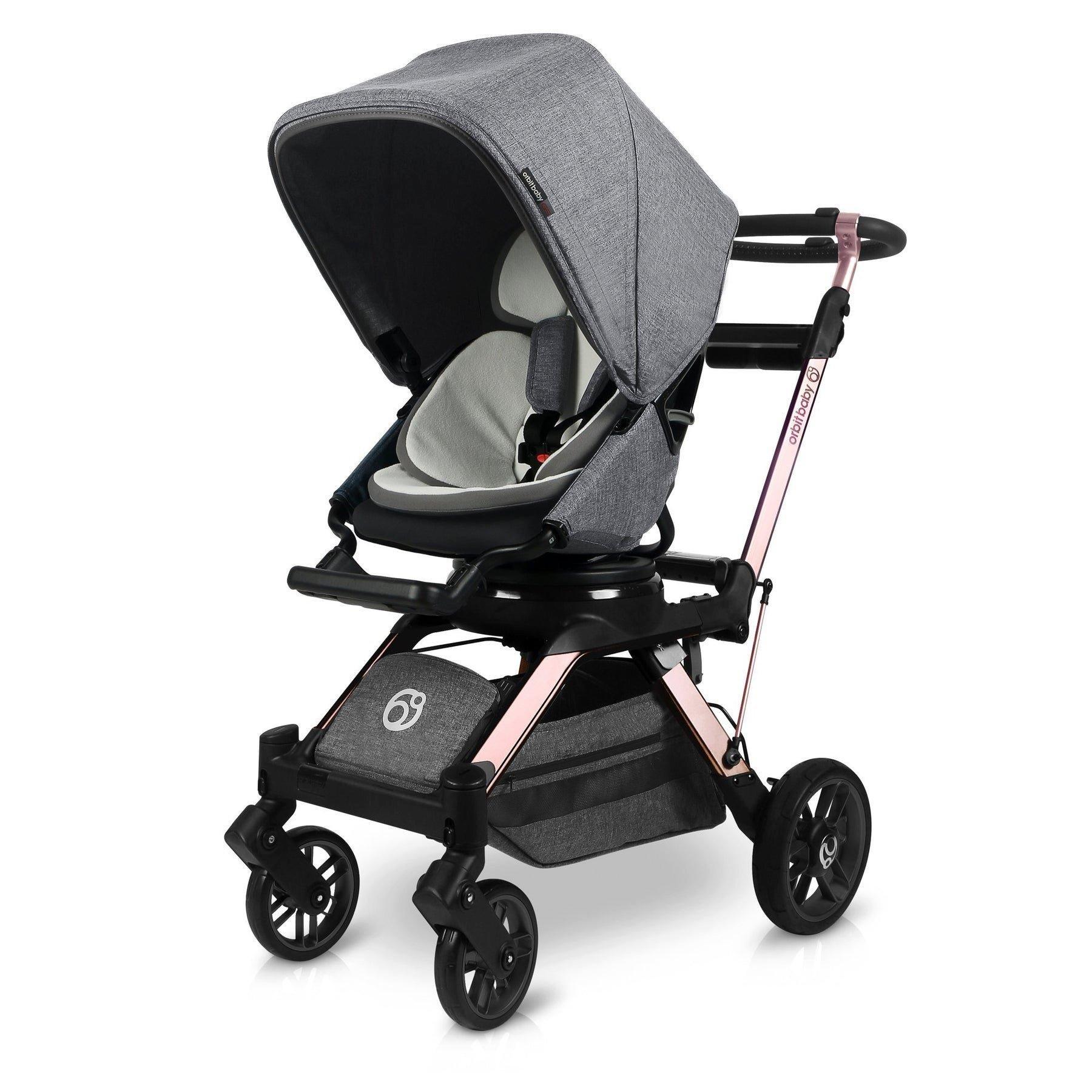 Stroll & Lounge Travel System: Rose Gold | Mélange Grey image number 1
