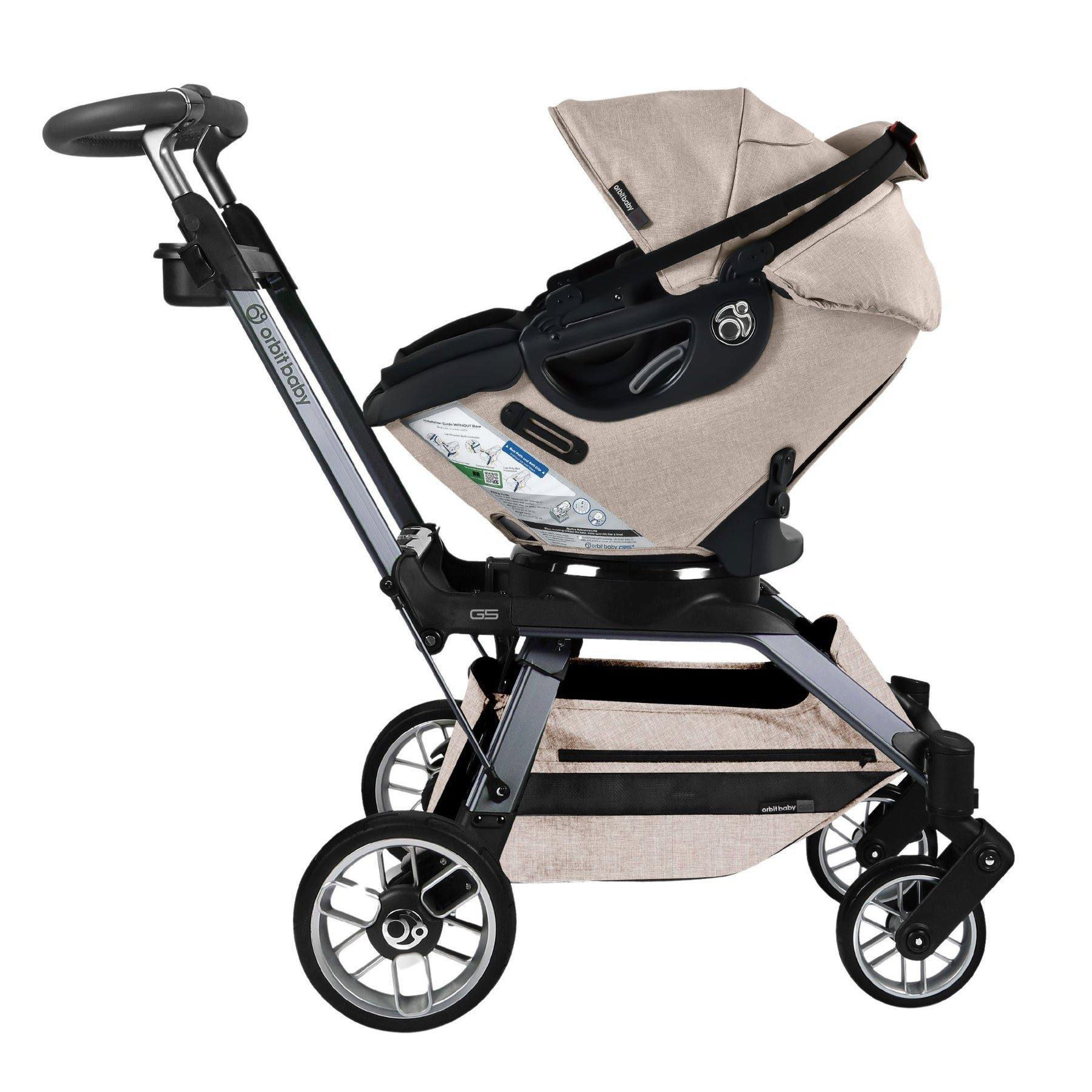 Stroll & Ride Travel System: Titanium | Mélange Flax image number 2