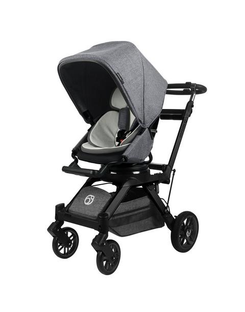 G5 Stroller: Black | Mélange Grey