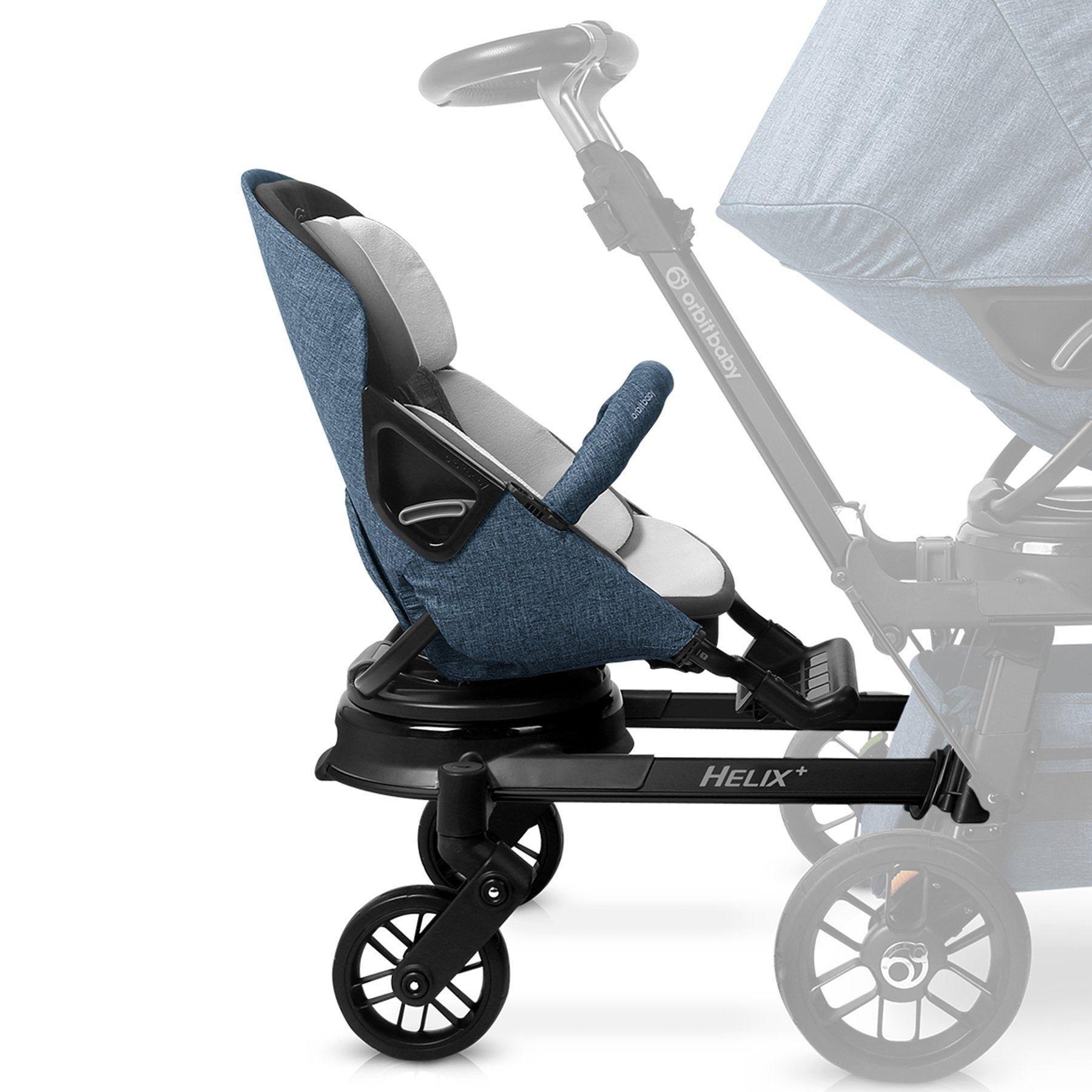 Helix+ & Stroller Seat: Black | Mélange Navy