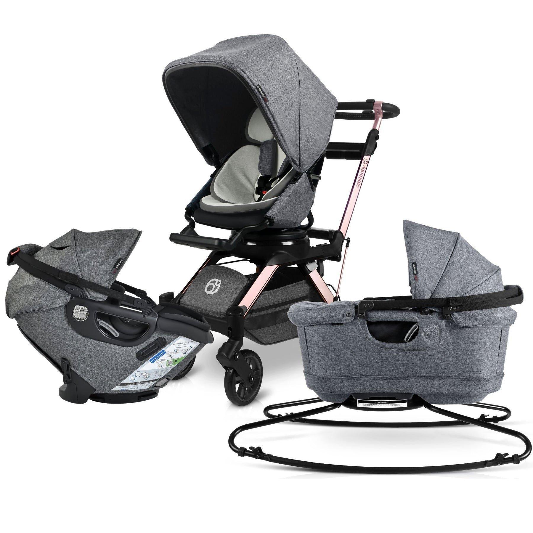 Stroll, Lounge & Ride Travel System: Rose Gold | Mélange Grey