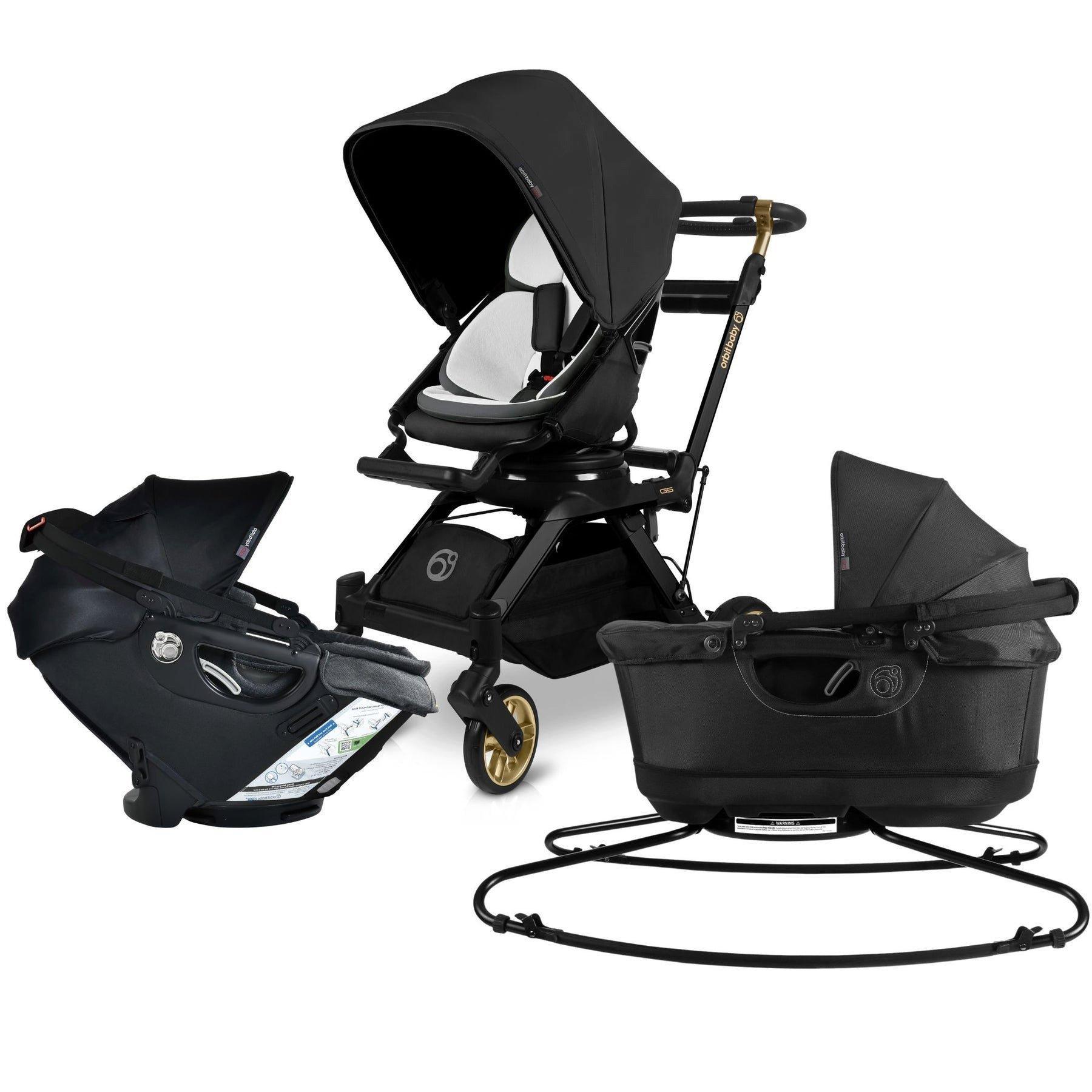 Stroll, Lounge & Ride Travel System: Black Luxe | Black Merino