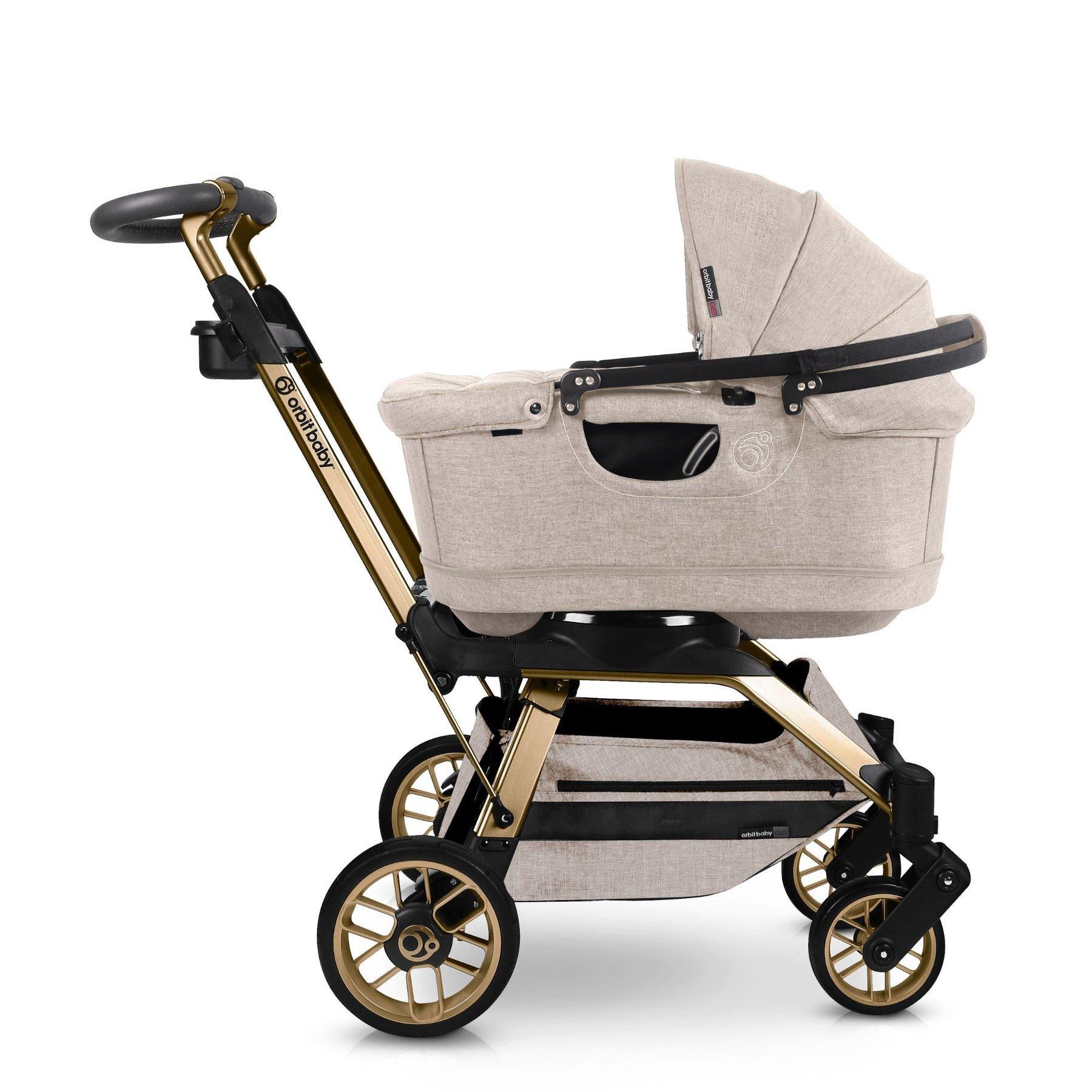 Stroll, Lounge & Ride Travel System: Gold | Mélange Flax image number 3