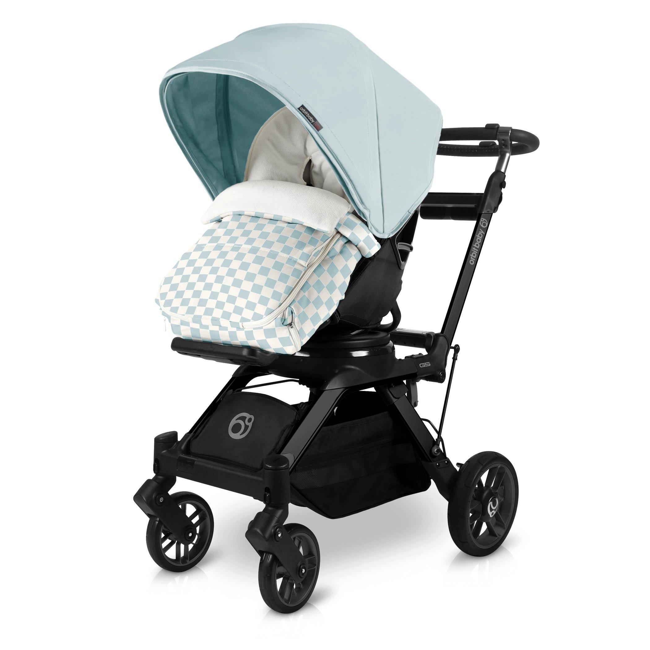 Stroller Canopy & Footmuff Bundle: Surf Spray & Checkered