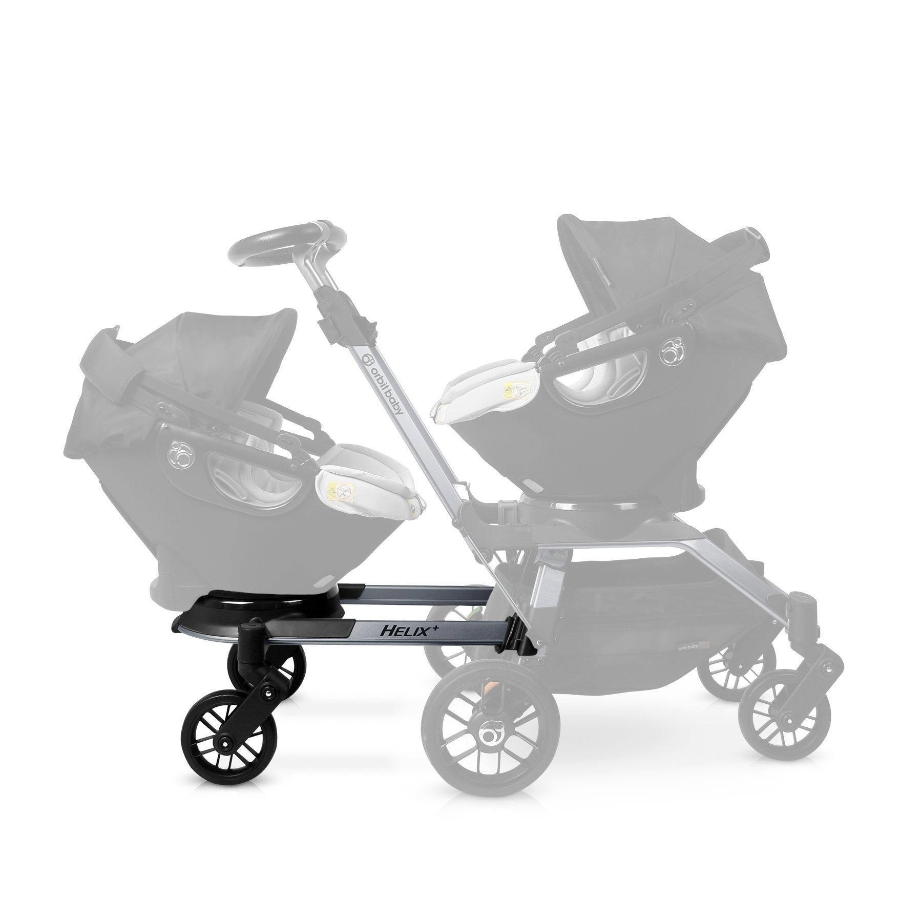 Helix+ Double Stroller Attachment: Titanium Silver image number 1