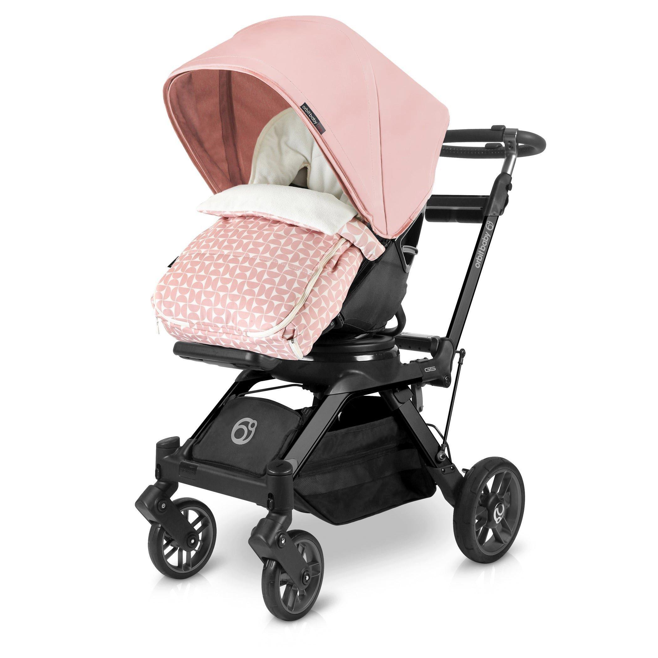 Stroller Canopy & Footmuff Bundle: Blush & Mosaic