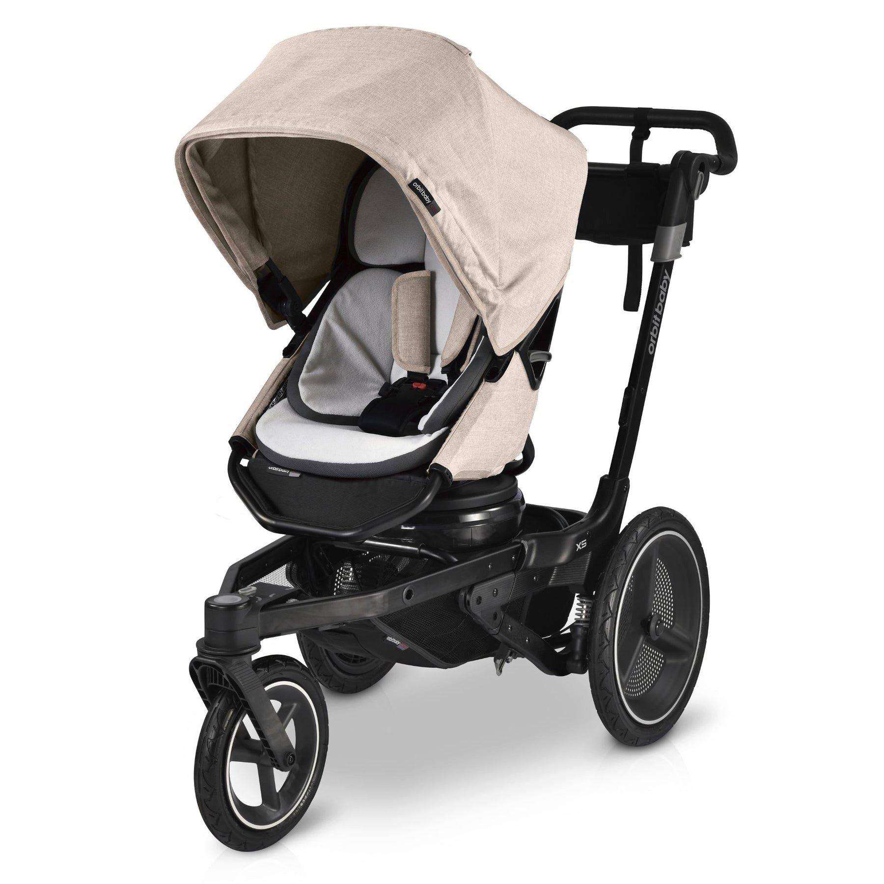 Jog, Lounge & Ride Travel System: Black | Mélange Flax image number 2