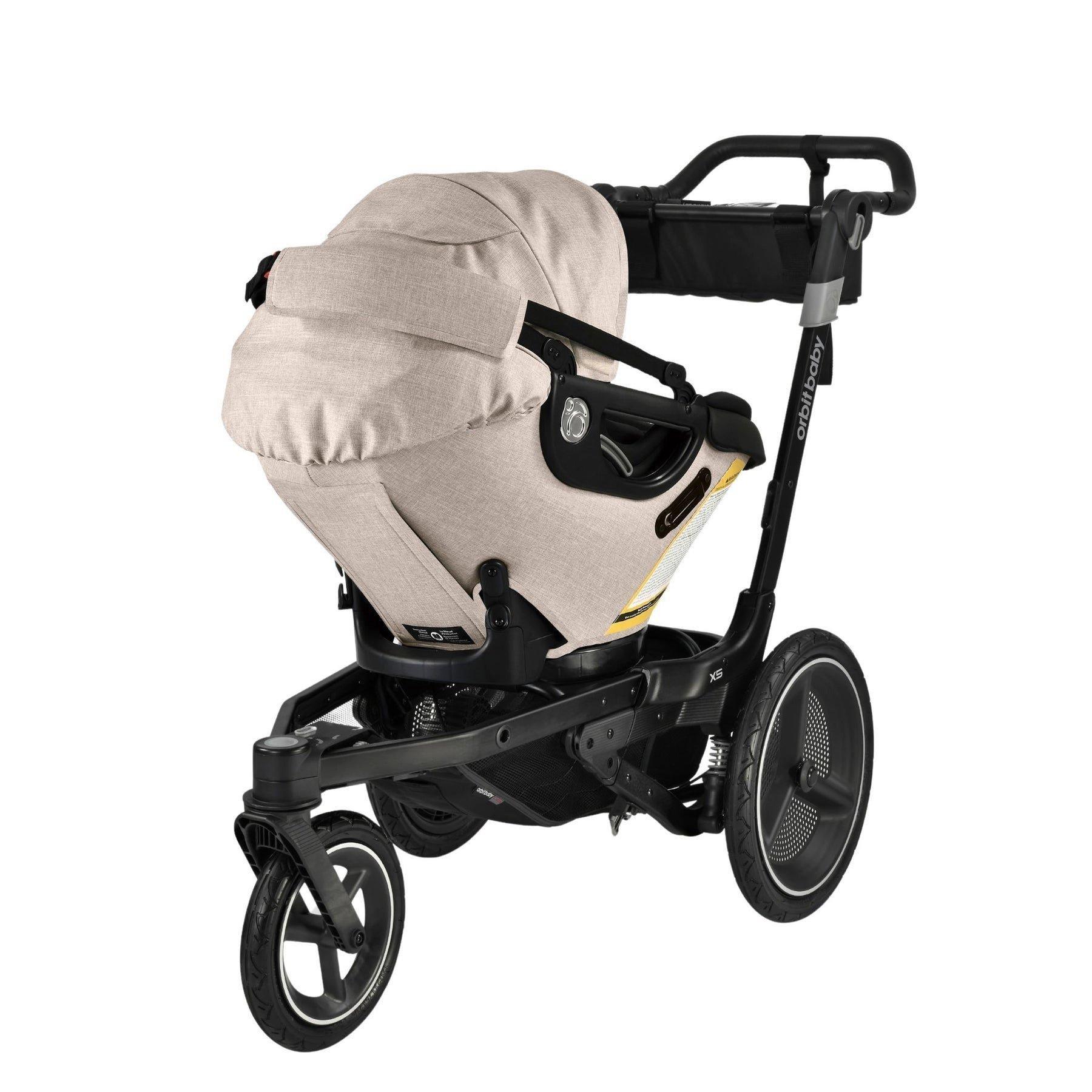 Jog, Lounge & Ride Travel System: Black | Mélange Flax image number 3