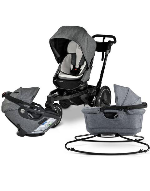 Jog, Lounge & Ride Travel System: Black | Mélange Grey