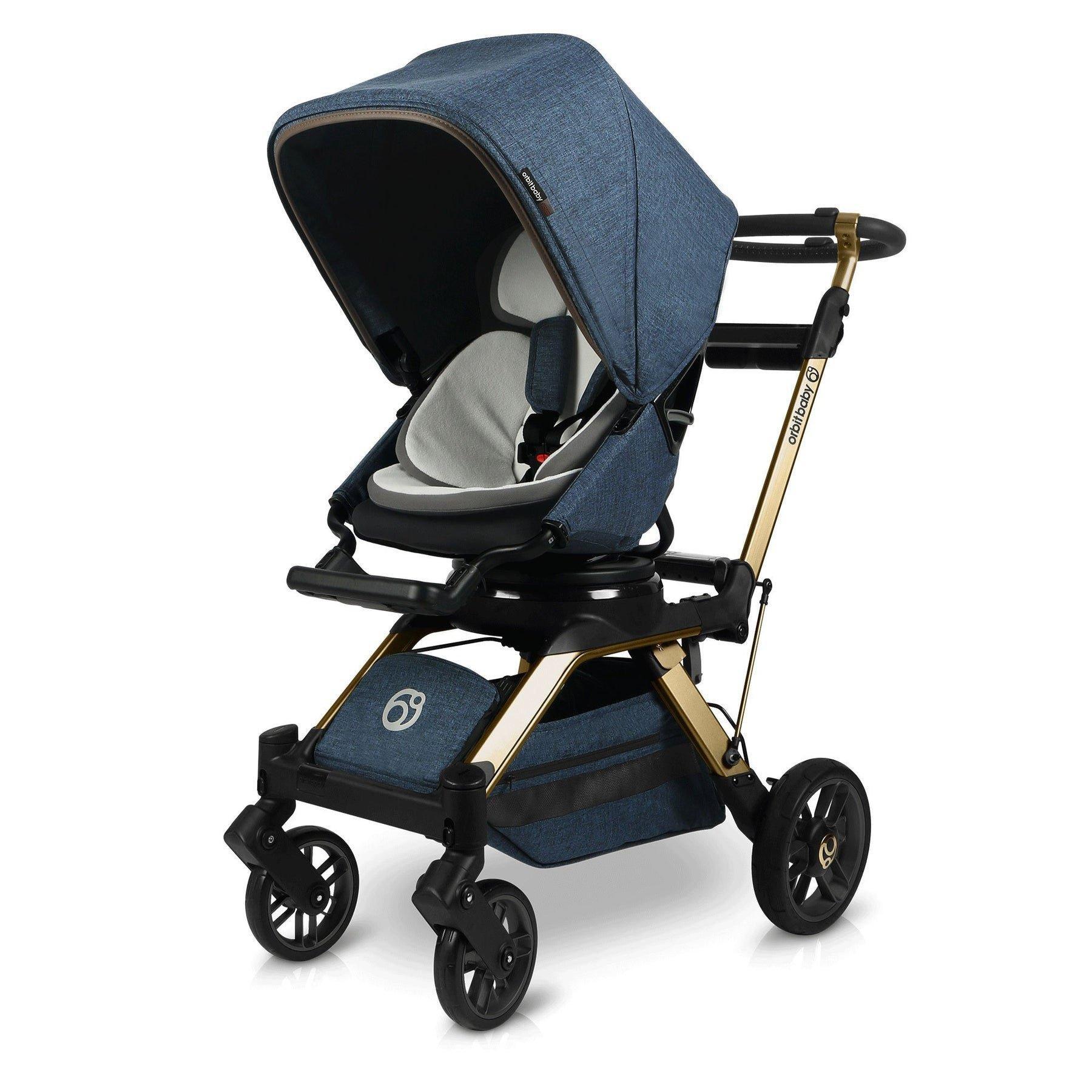 G5 Stroller: Gold | Mélange Navy