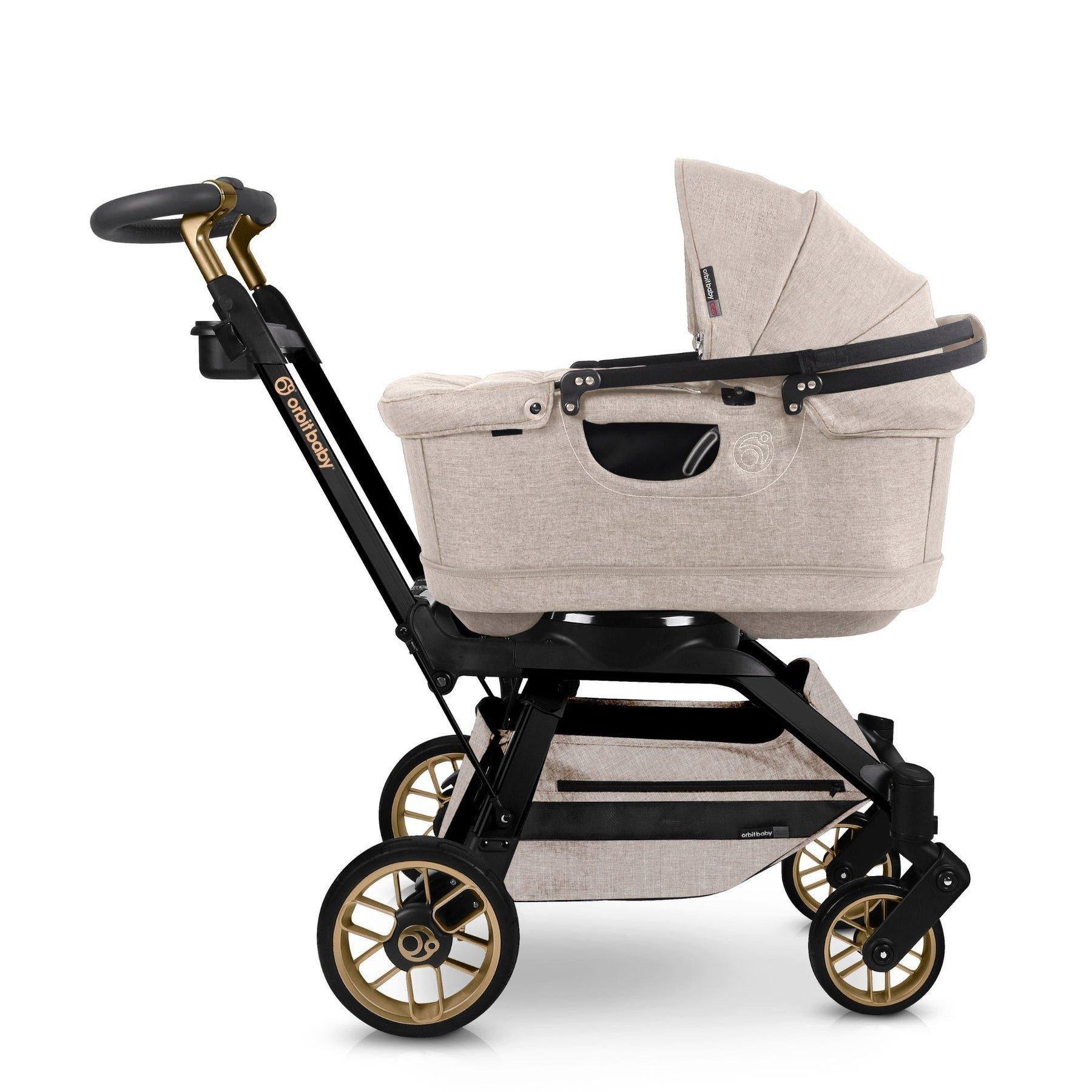 Stroll, Lounge & Ride Travel System: Black Luxe | Mélange Flax image number 3