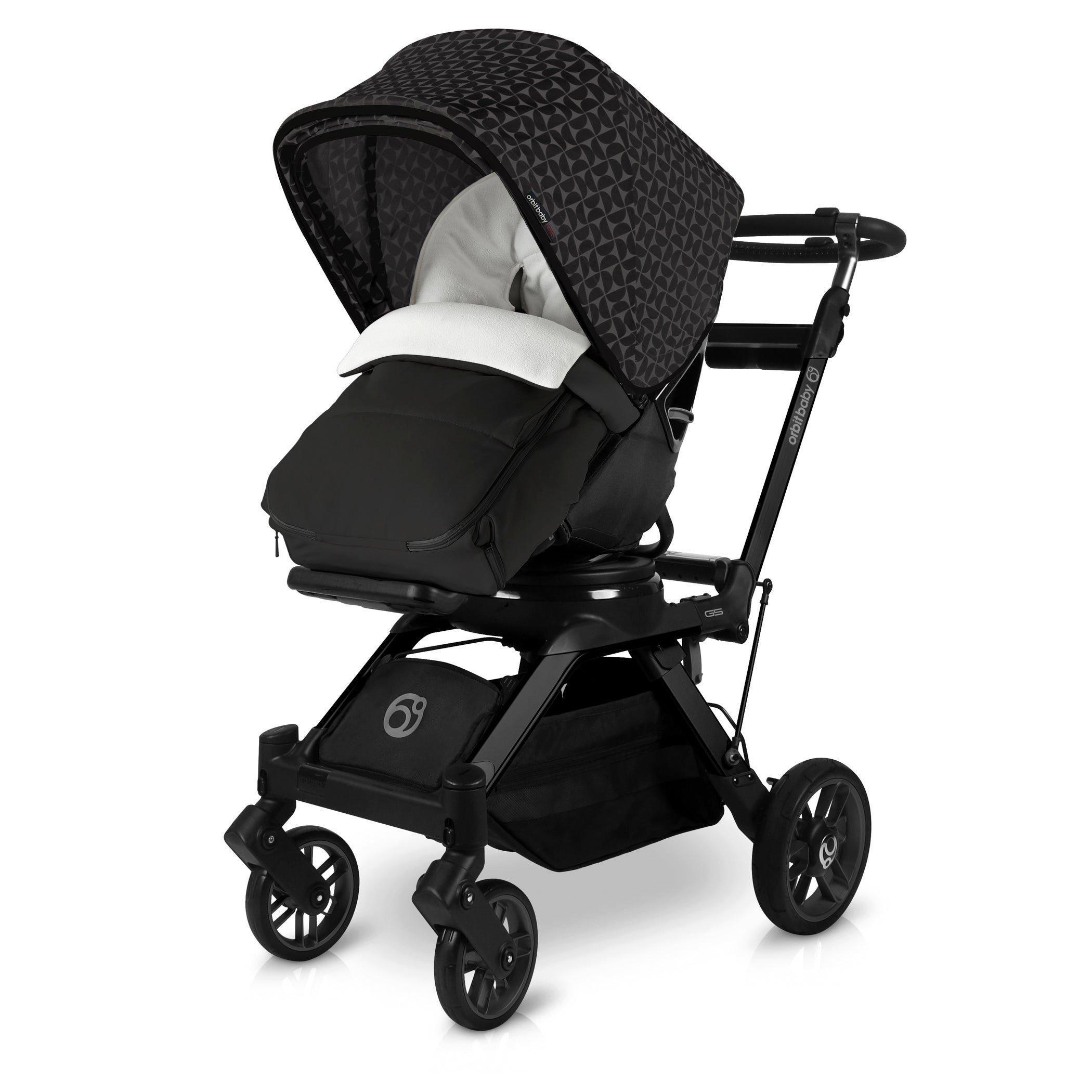 Stroller Canopy & Footmuff Bundle: Mosaic & Black