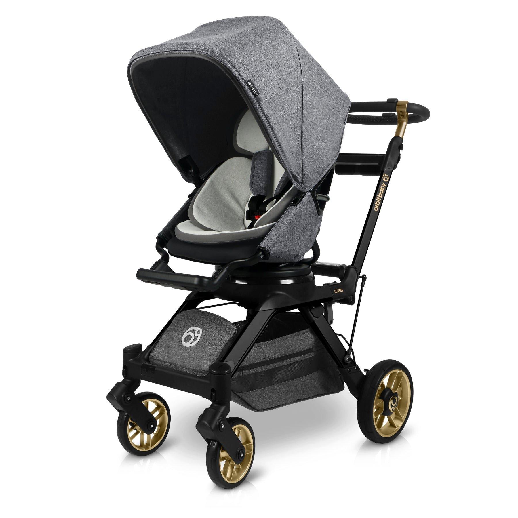 Stroll & Lounge Travel System: Black Luxe | Mélange Grey image number 1