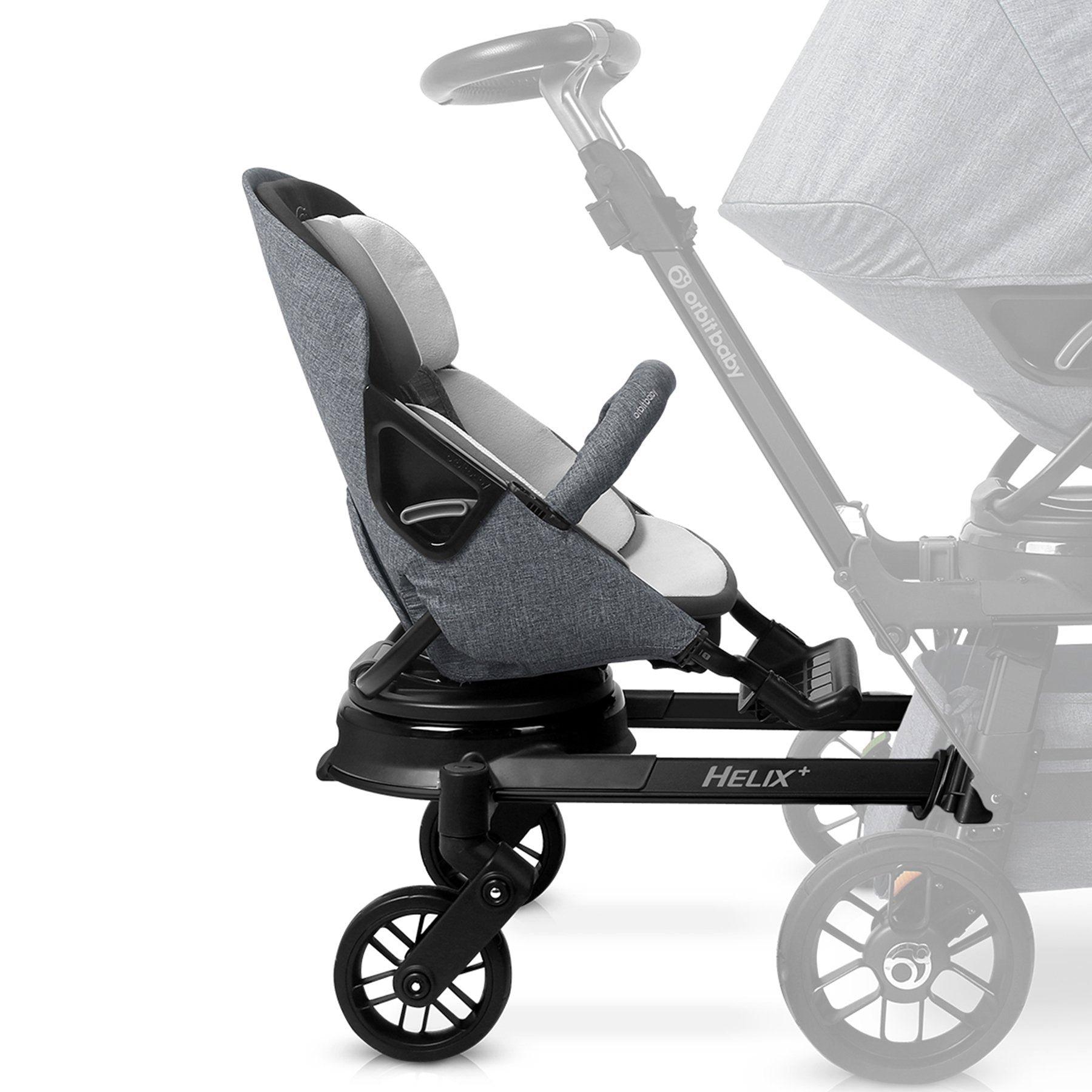 Helix+ & Stroller Seat: Black Luxe | Mélange Grey