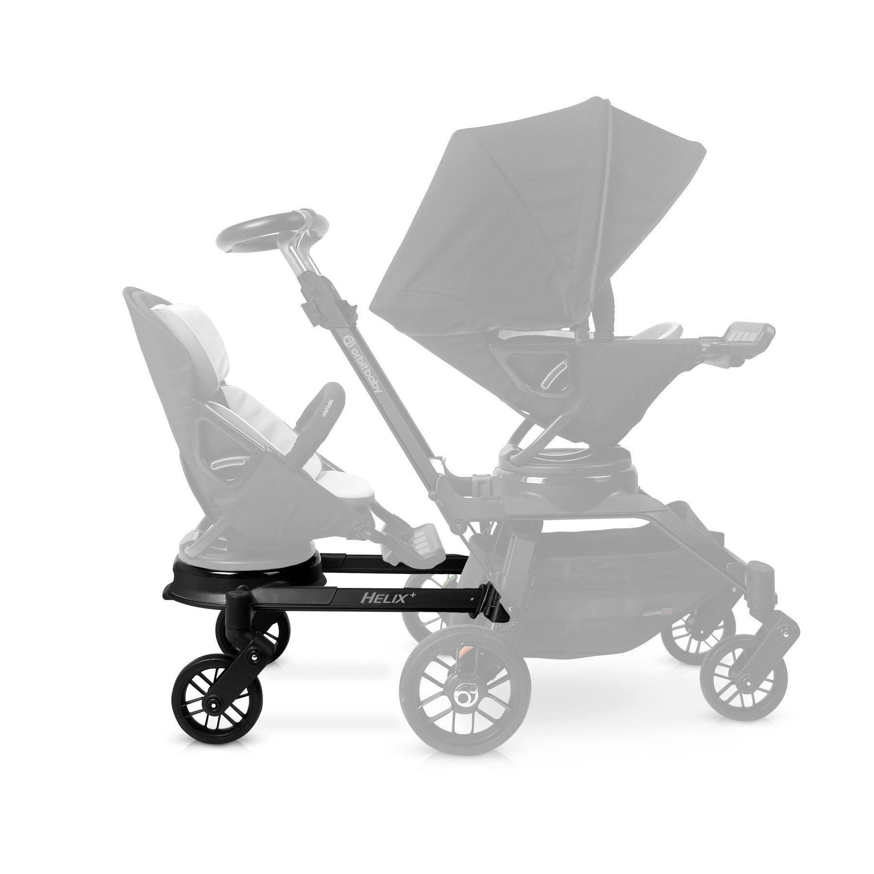 Helix+ Double Stroller Attachment: Black Luxe