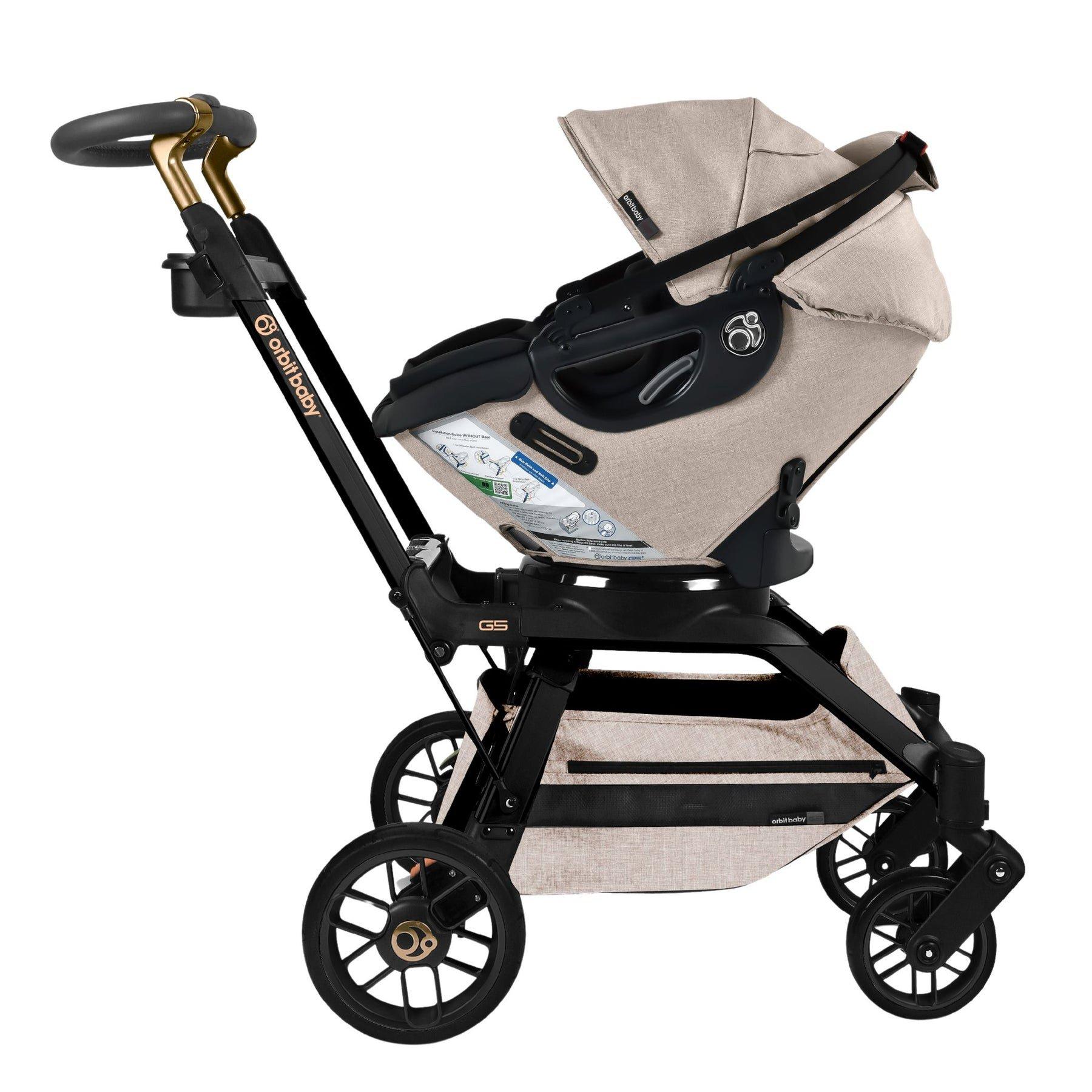 Stroll & Ride Travel System: Black Luxe | Mélange Flax image number 2