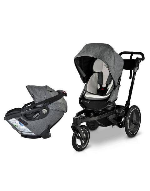 Jog & Ride Travel System: Black | Mélange Grey