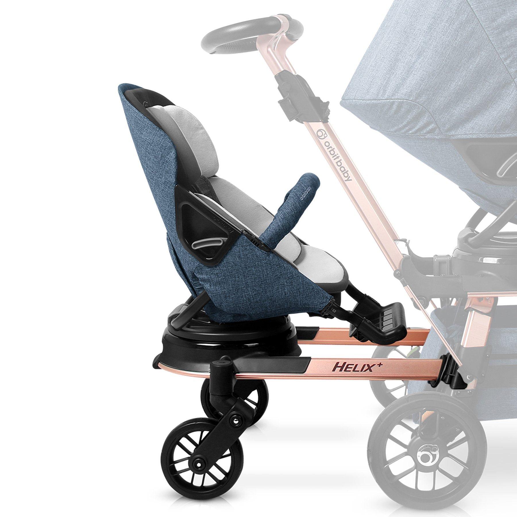 Helix+ & Stroller Seat: Rose Gold | Mélange Navy
